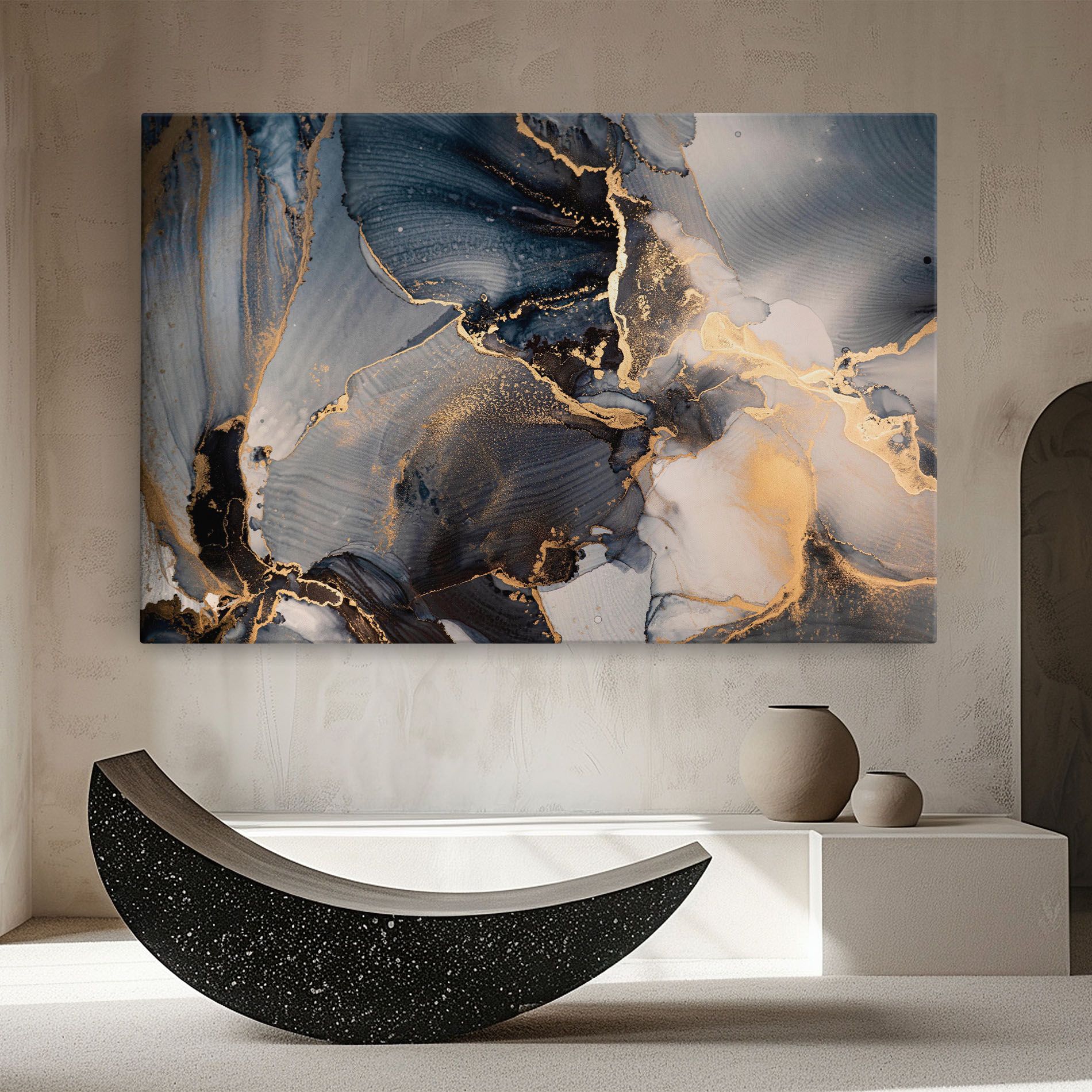 Golden Abstract Marble mockup 8