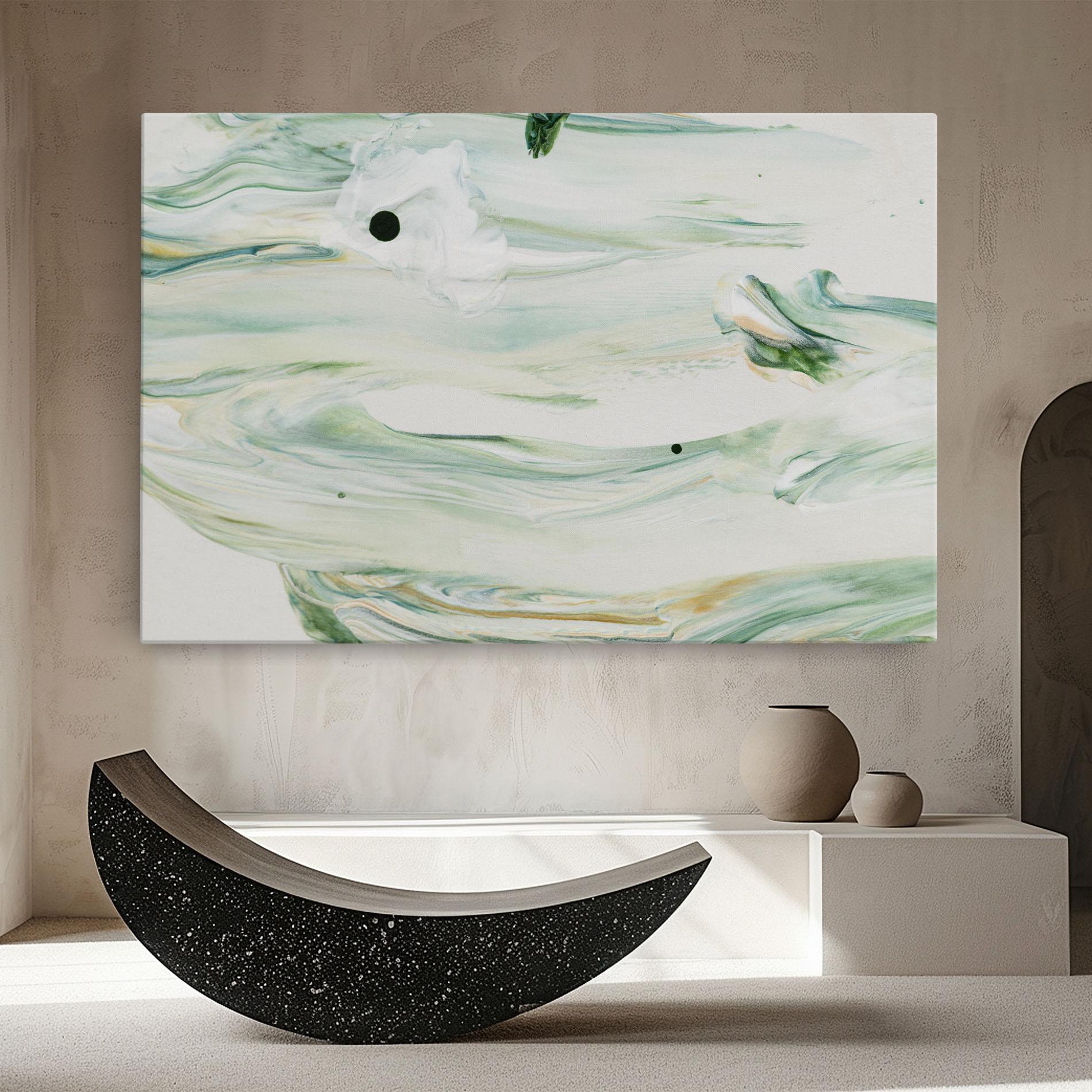 Tablou Canvas Light Green Painting mockup 8