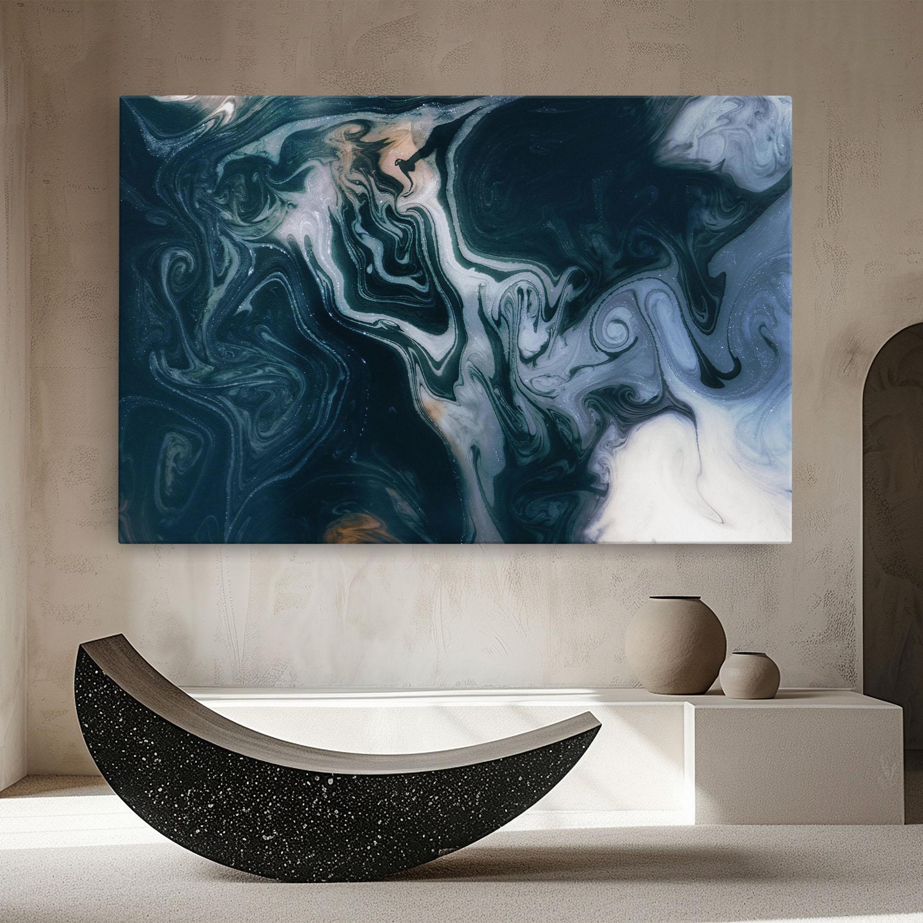 Tablou Canvas Ocean Dark Blue mockup 8