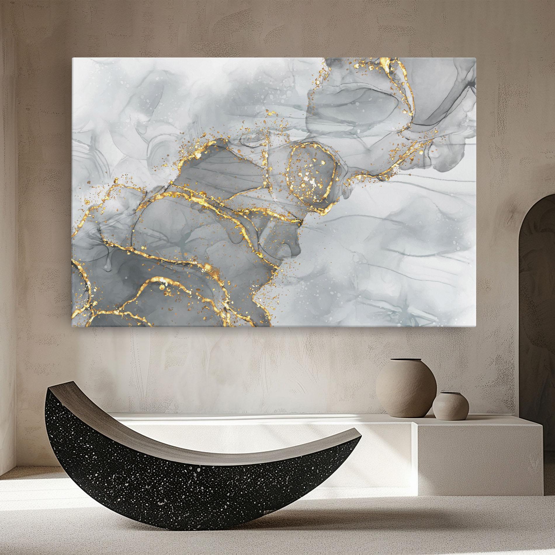 Tablou Canvas White Ink Marble mockup 8