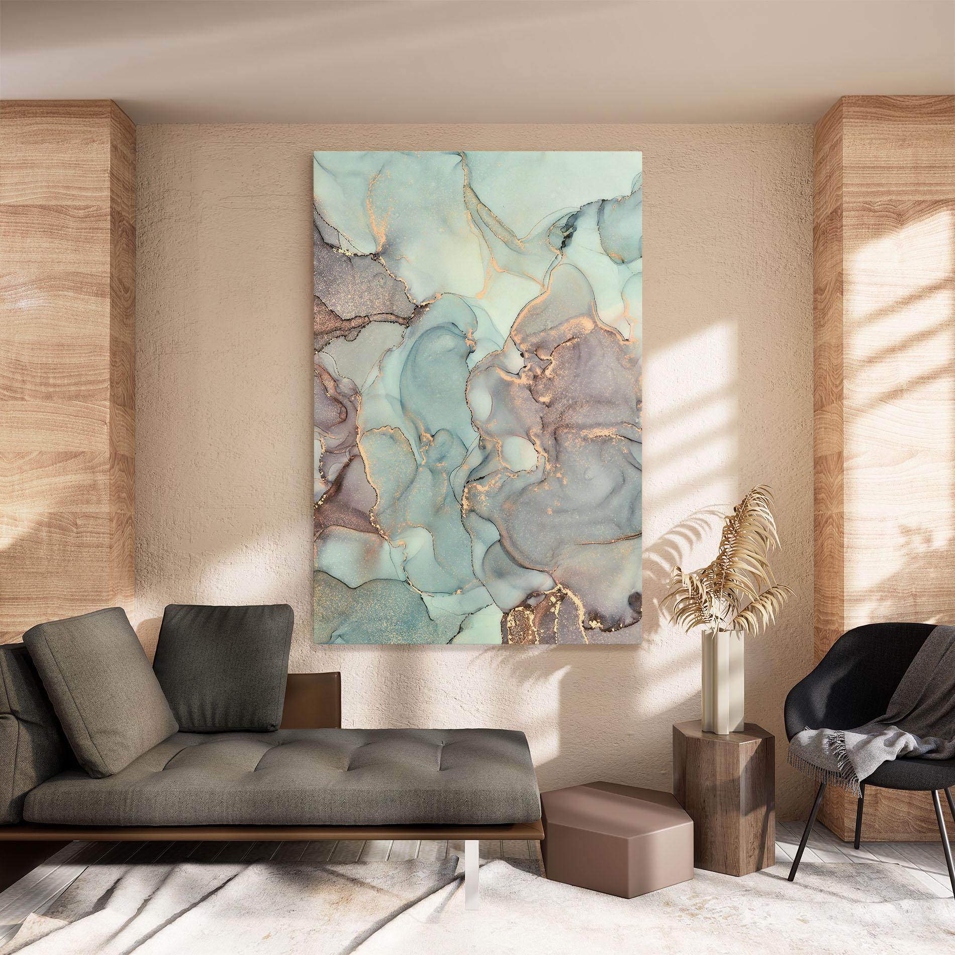 Tablou Canvas Abstract Turquoise Marble mockup 8