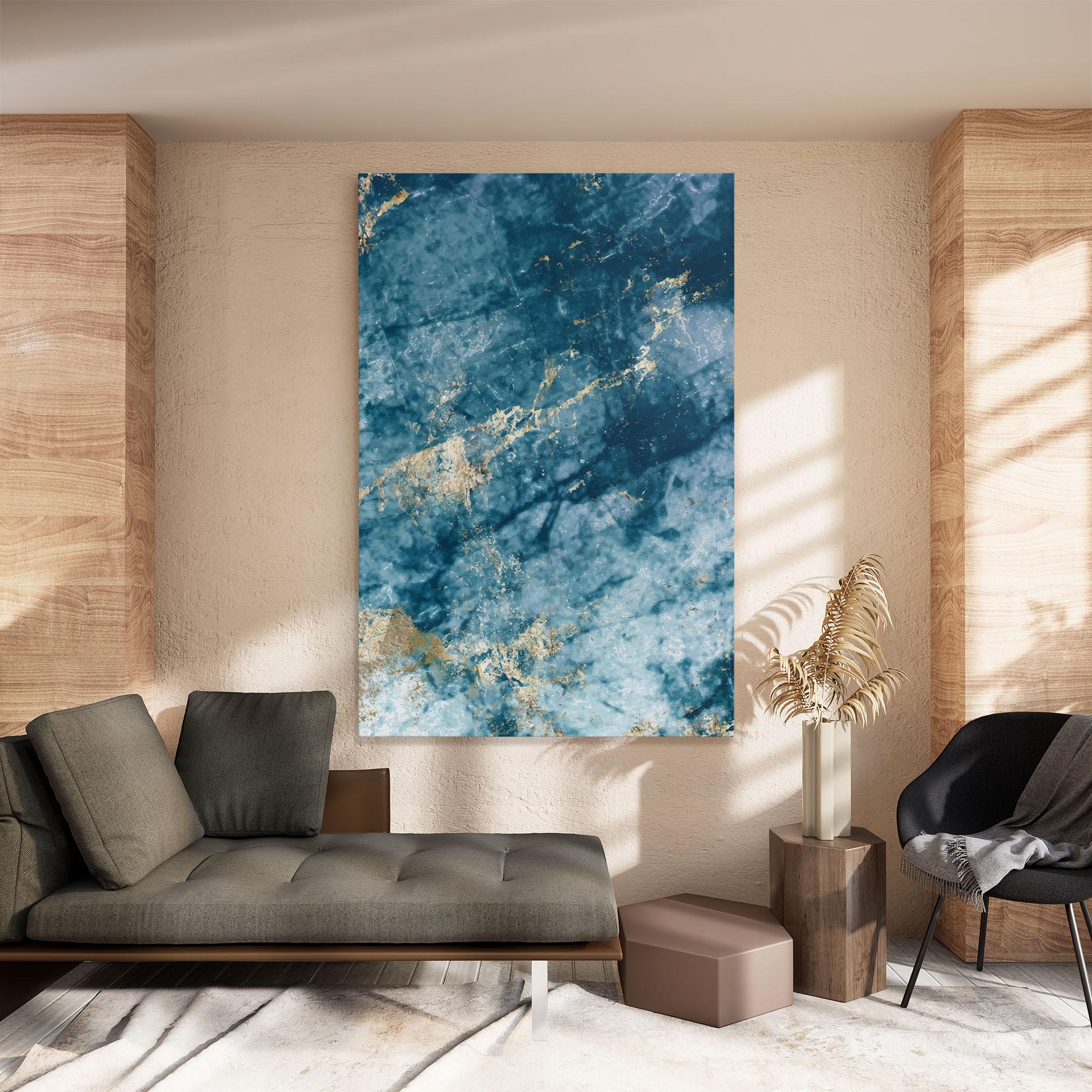 Tablou Canvas Blue Water Marble mockup 8