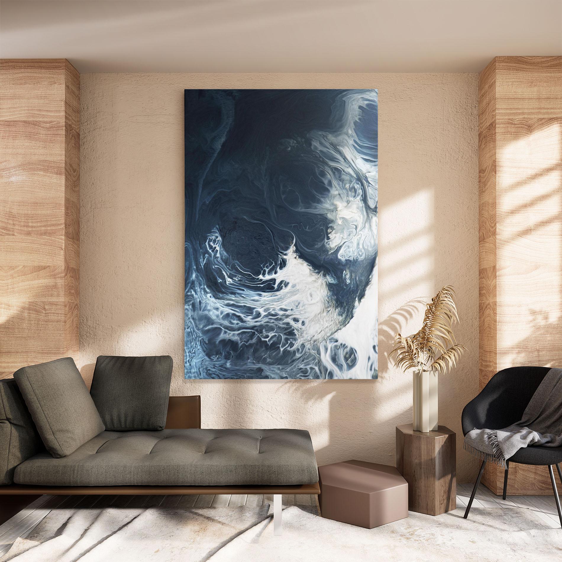 Tablou Canvas Dark Blue Wave mockup 8