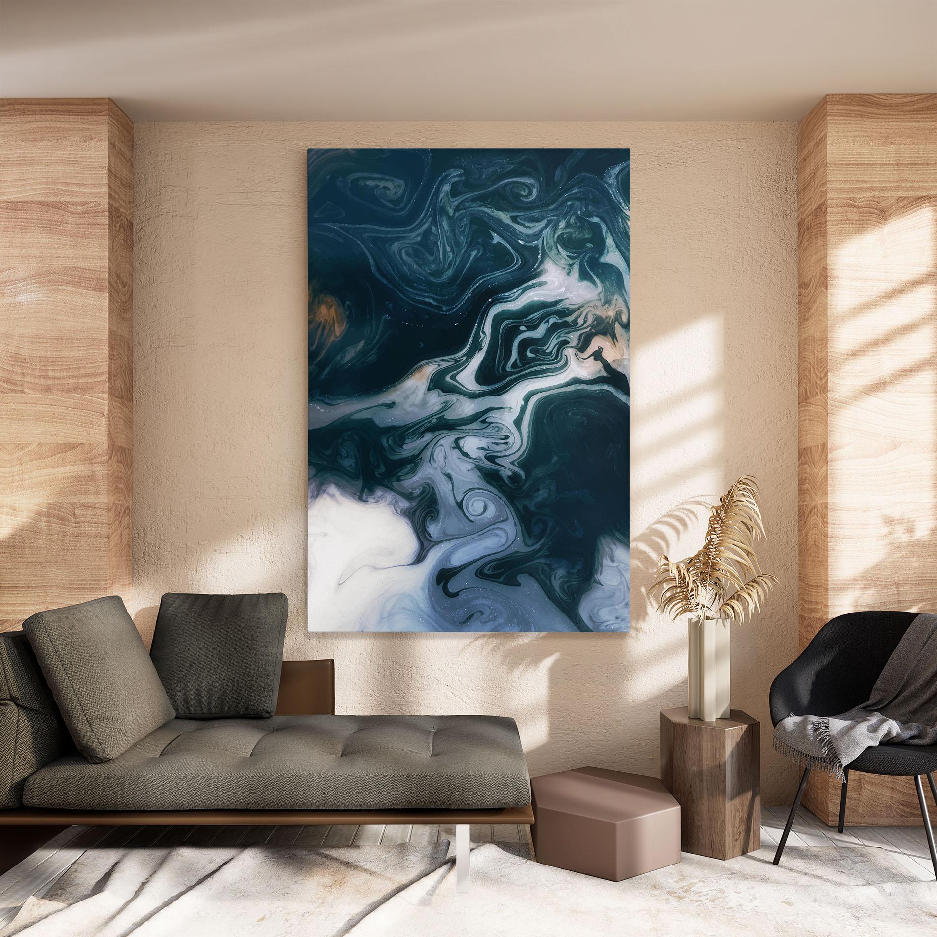 Tablou Canvas Dark Blue With White mockup 8