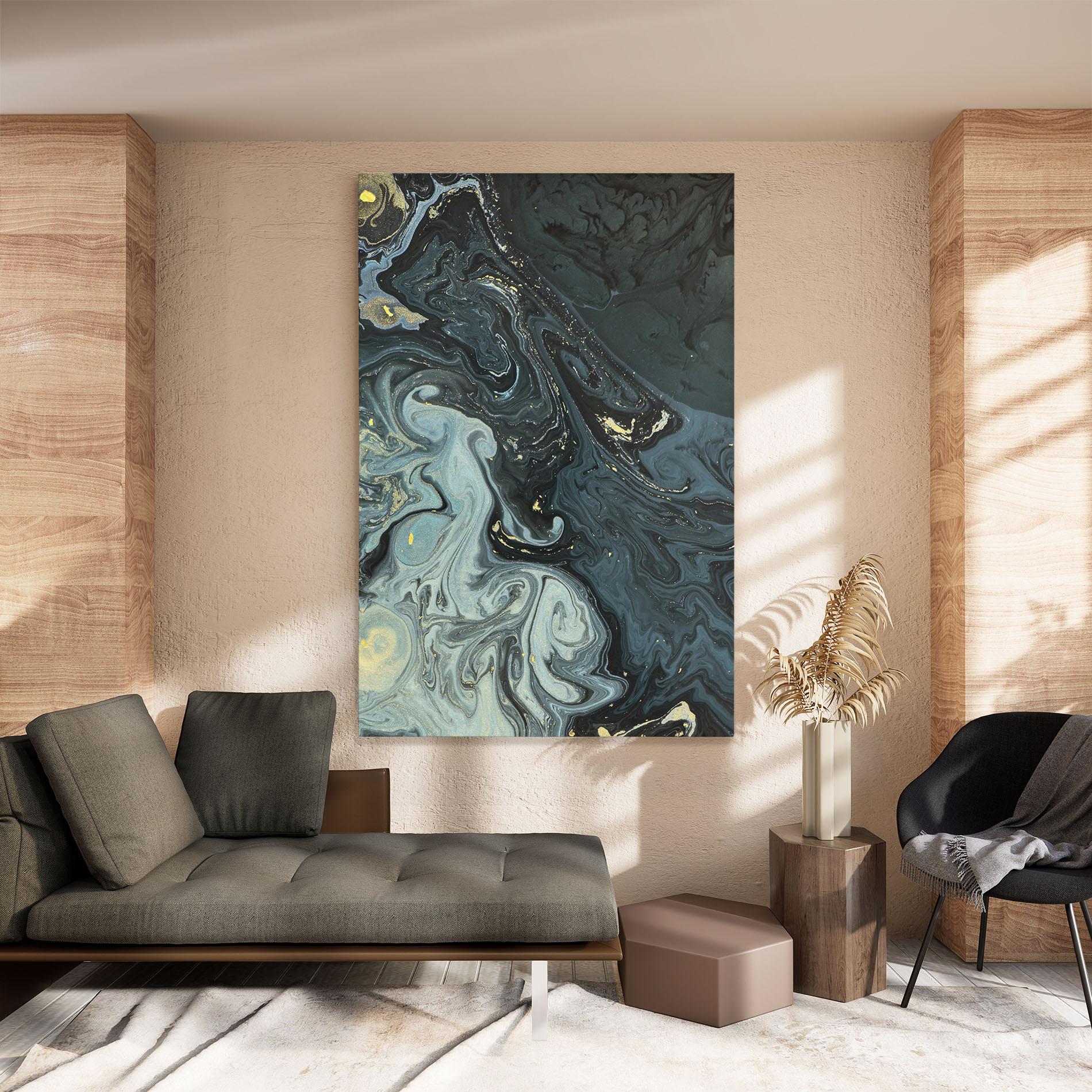 Tablou Canvas Dark Green Painting mockup 8