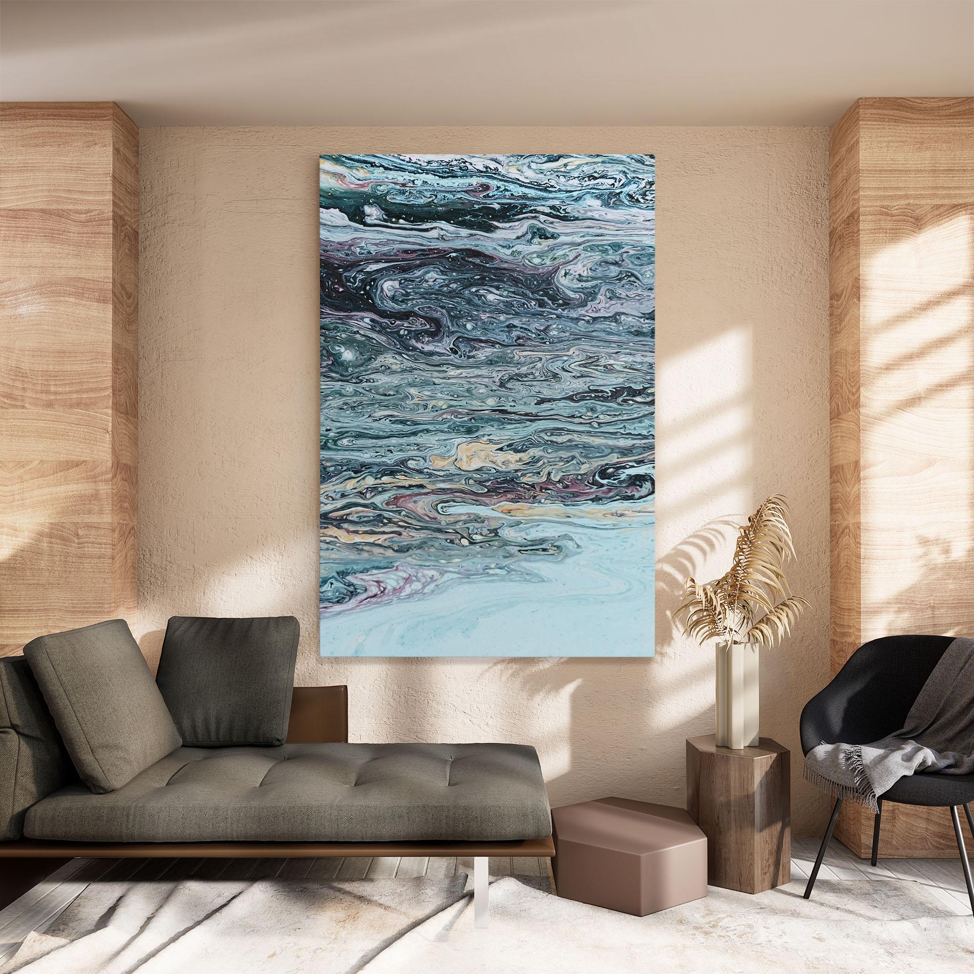 Tablou Canvas Light Blue Abstract mockup 8