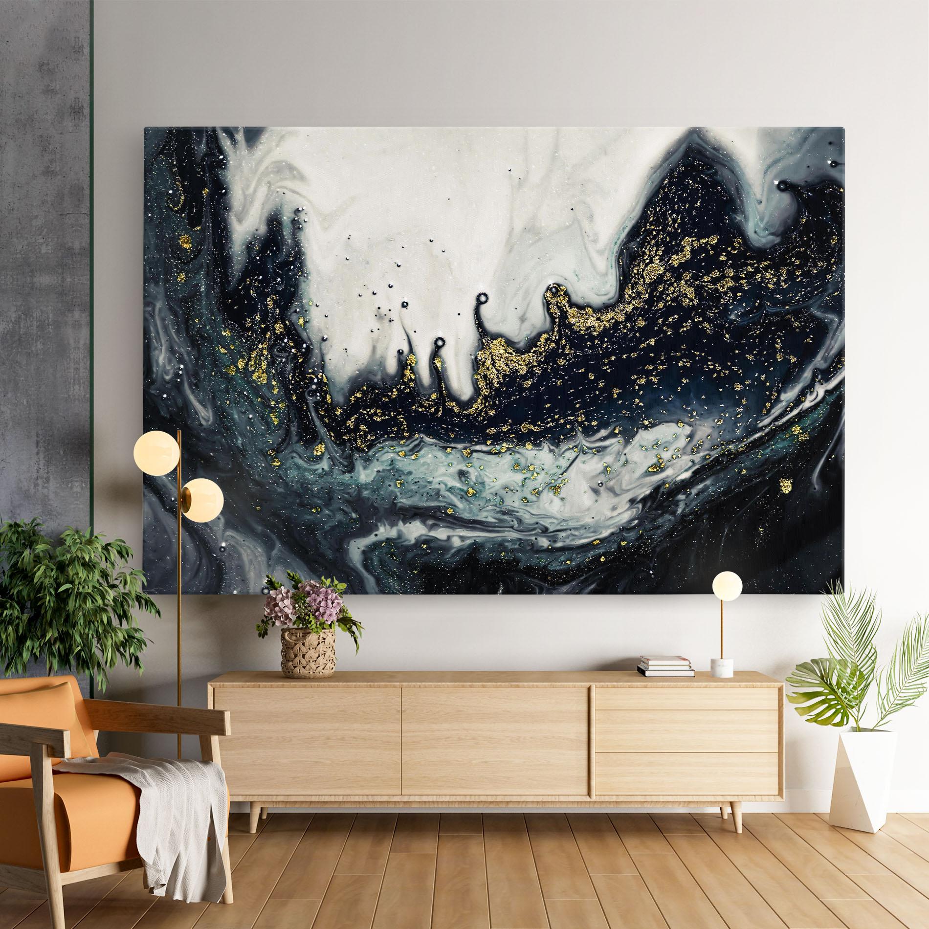 Tablou Canvas Abstract Black mockup 9