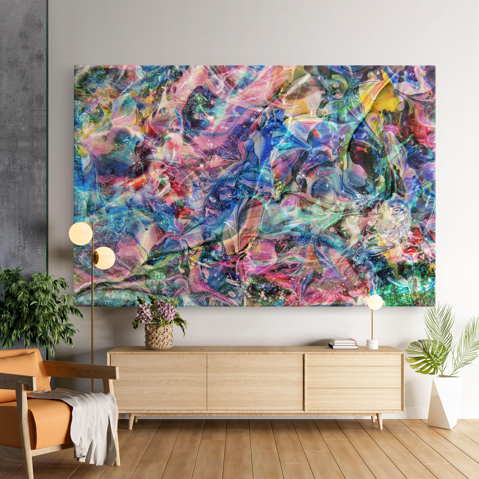 Tablou Canvas Abstract Colourful Glass mockup 9