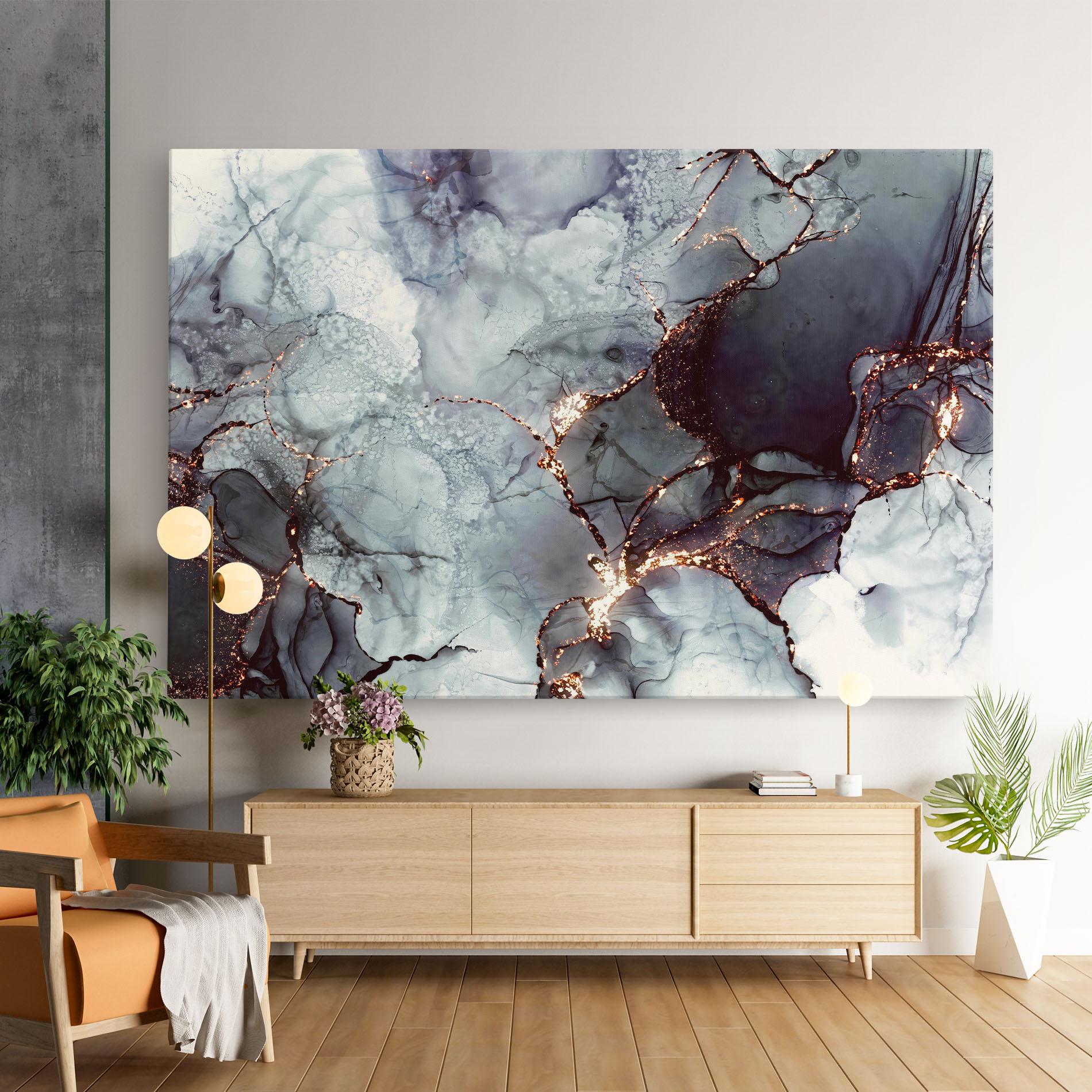 Tablou Canvas Abstract Gold Path mockup 9