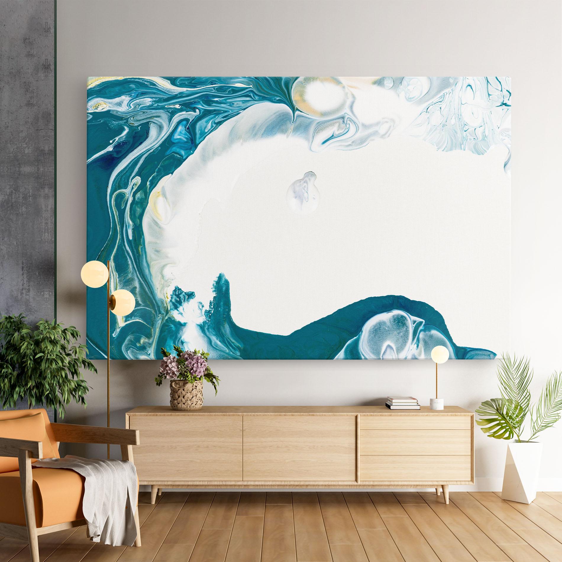 Tablou Canvas Beautiful Blue Paiting mockup 9
