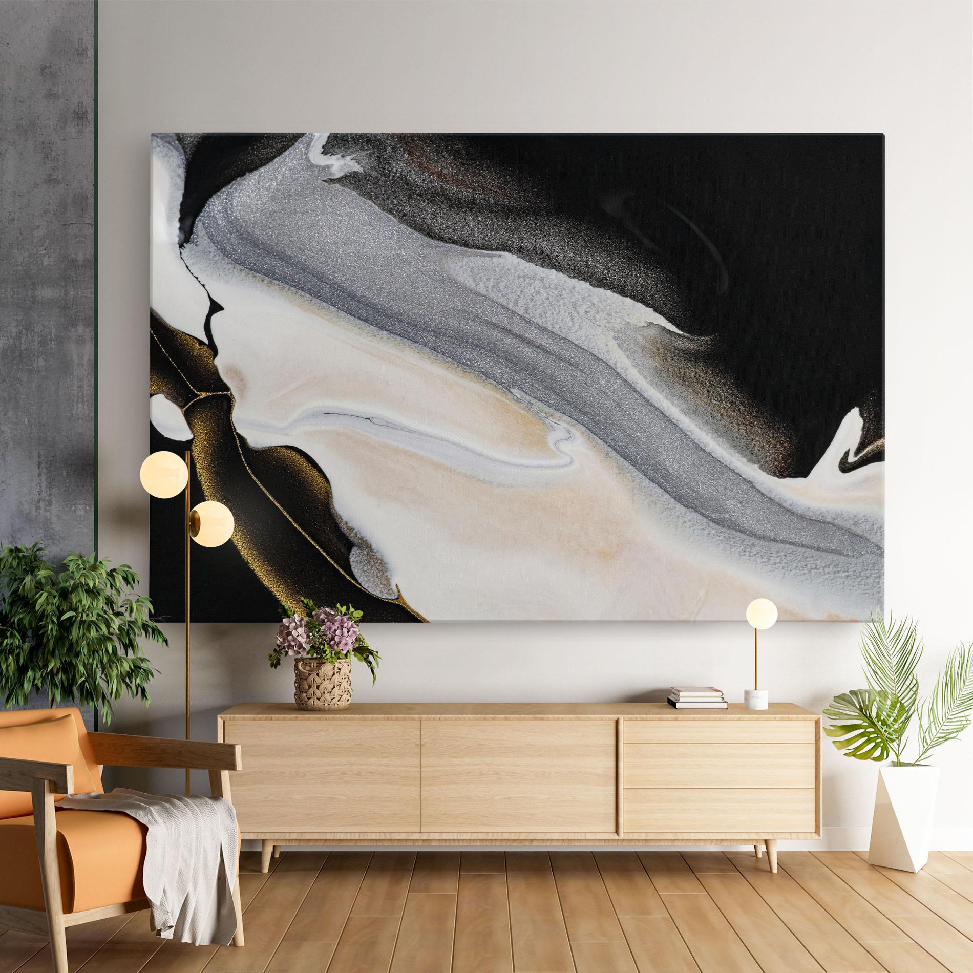 Tablou Canvas Black Light Grey mockup 9