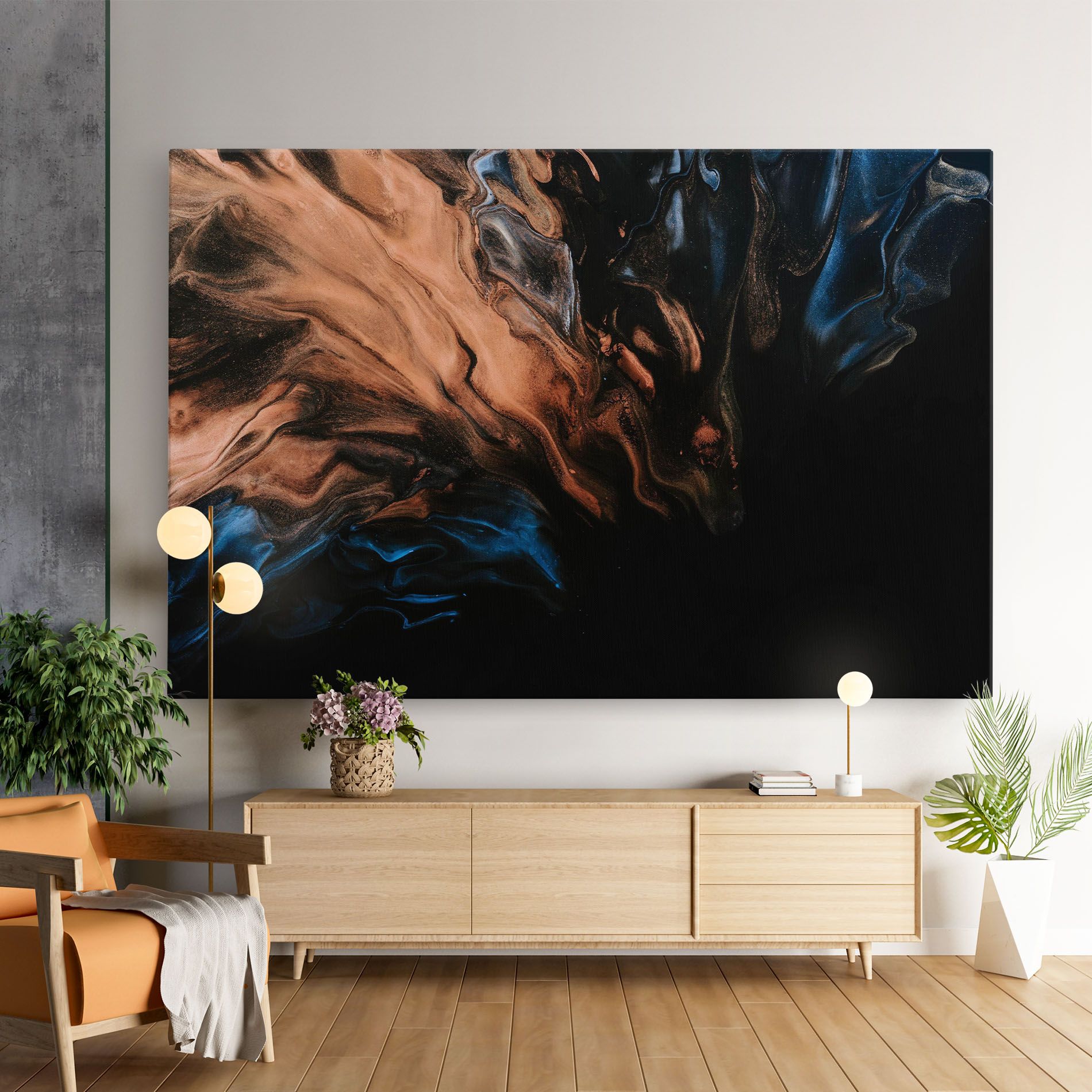 Dark Flame Abstract mockup 9