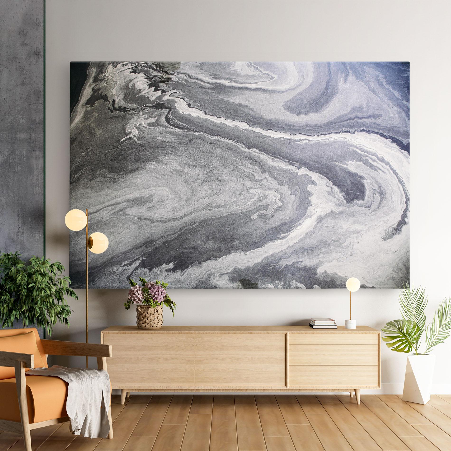 Tablou Canvas Grey Liquid Marble mockup 9