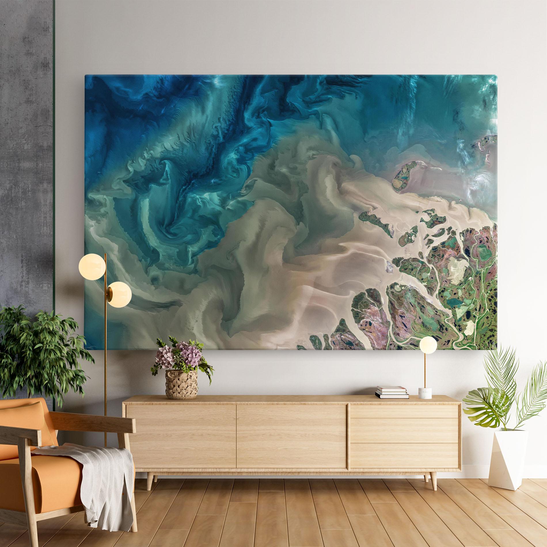 Tablou Canvas Ocean Blue Marble mockup 9