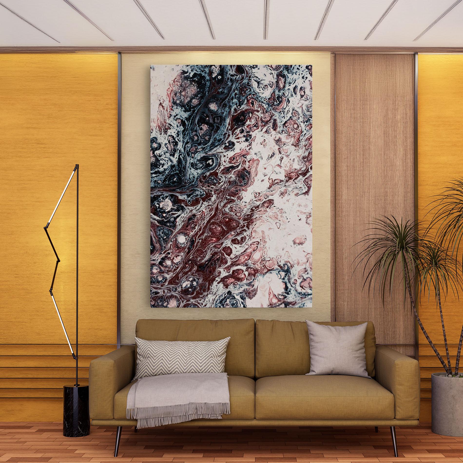 Tablou Canvas Abstract Dark Red mockup 9