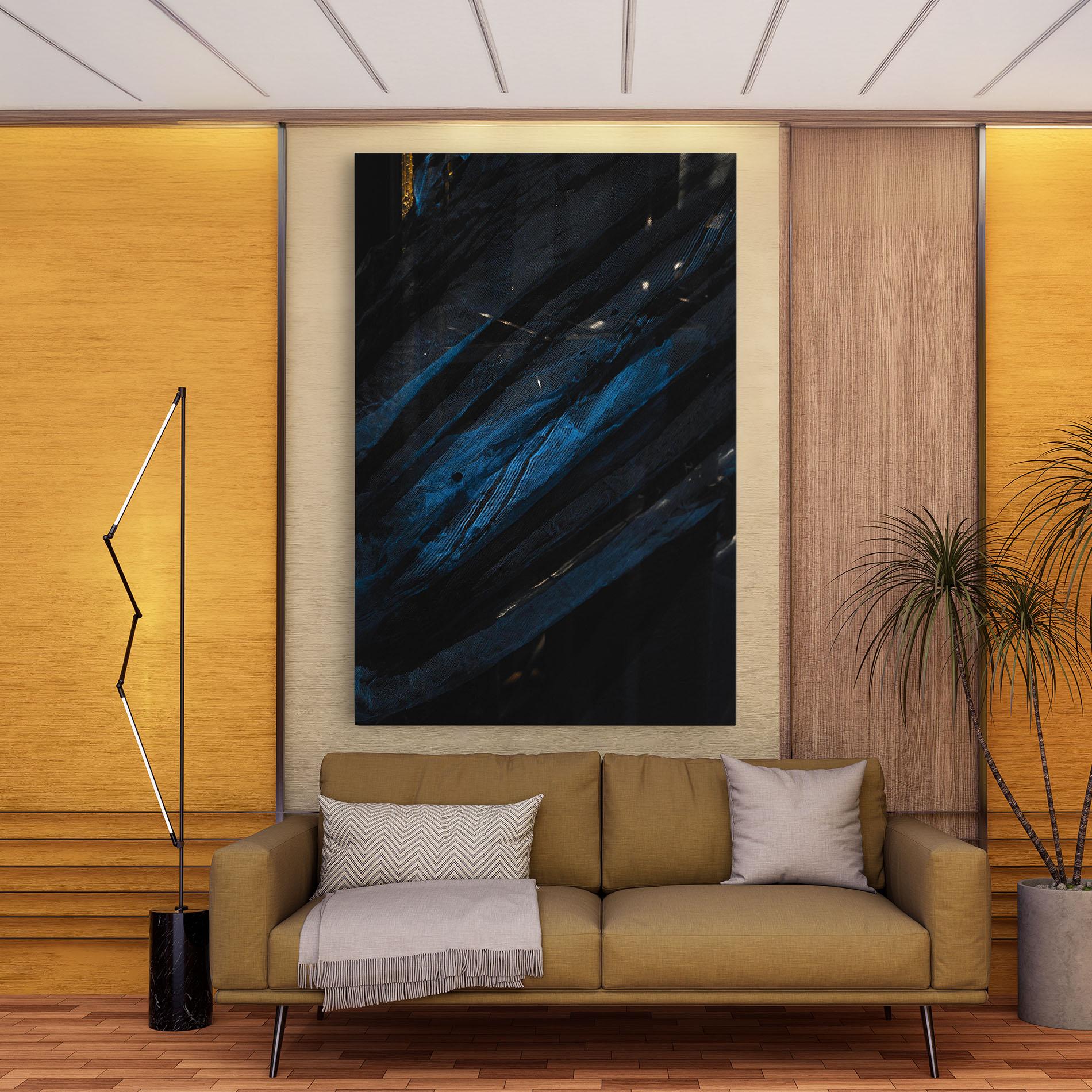 Tablou Canvas Blue Lines mockup 9