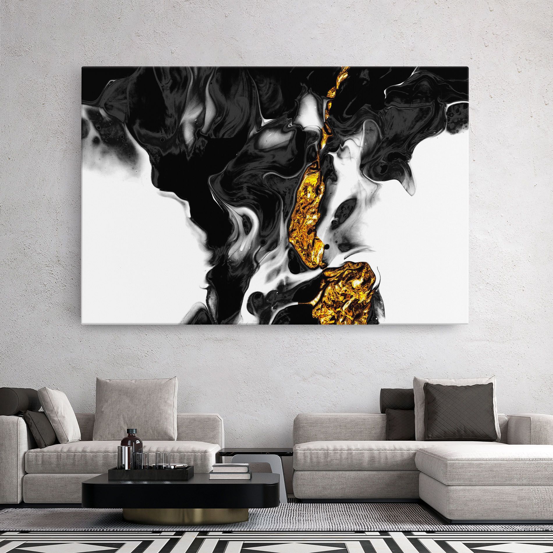 Abstract Black And Gold mockup 2