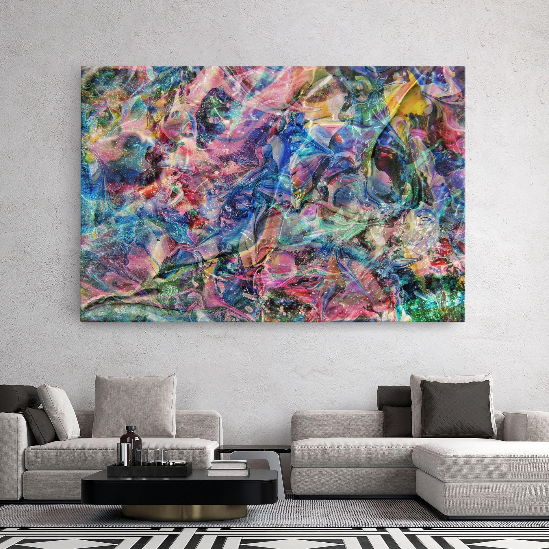 Tablou Canvas Abstract Colourful Glass mockup 2