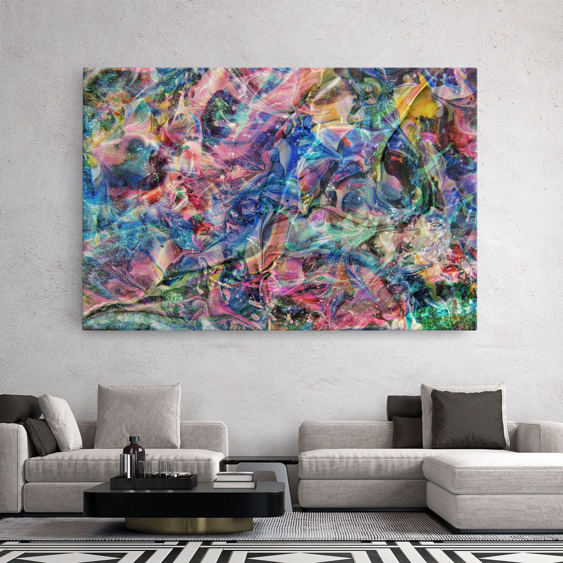 Abstract Colourful Glass mockup 2