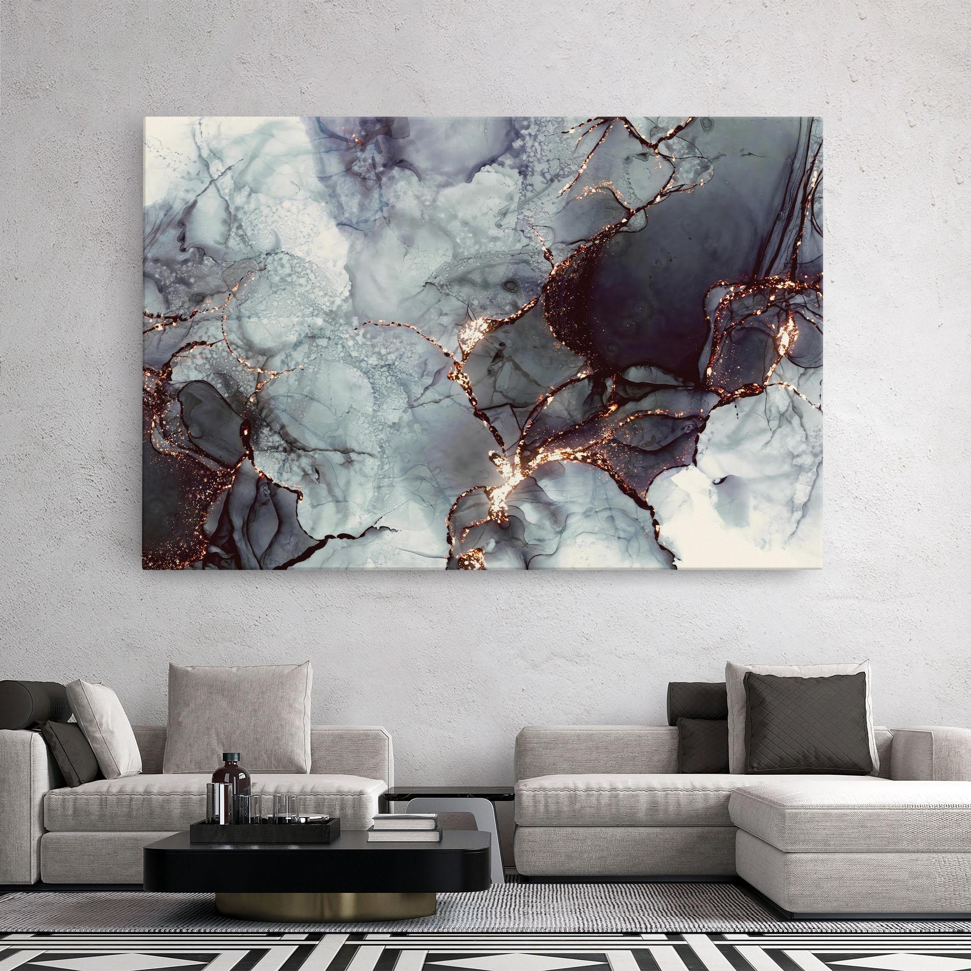 Tablou Canvas Abstract Gold Path mockup 2