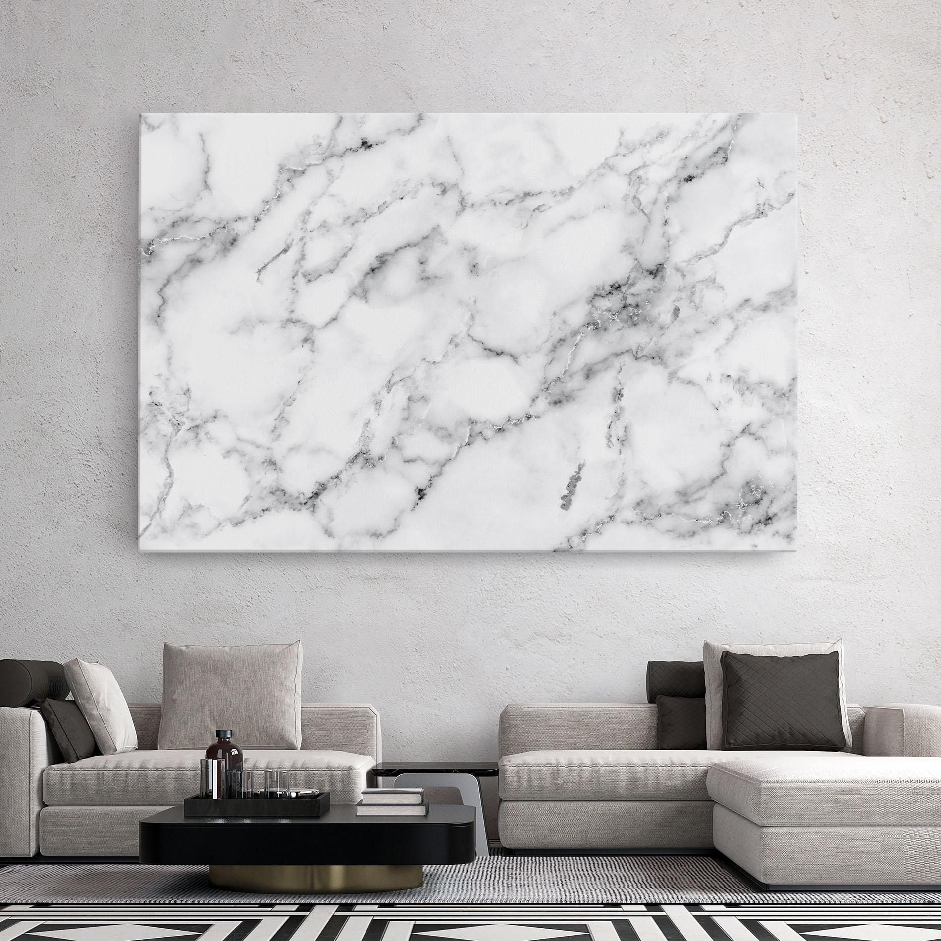 Tablou Canvas Basic White Marble mockup 2