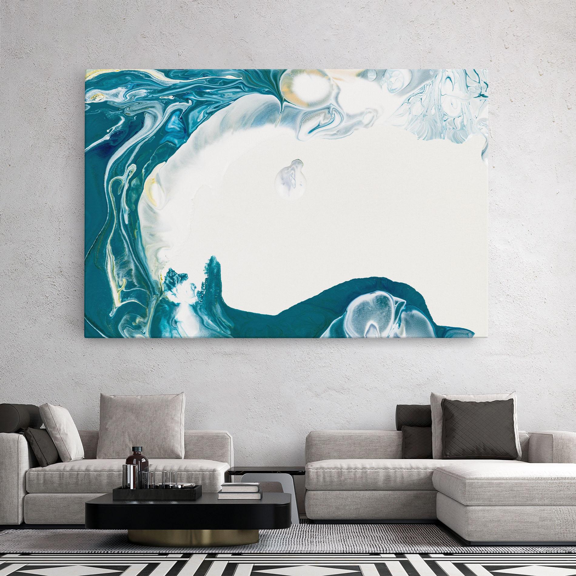 Tablou Canvas Beautiful Blue Paiting mockup 2