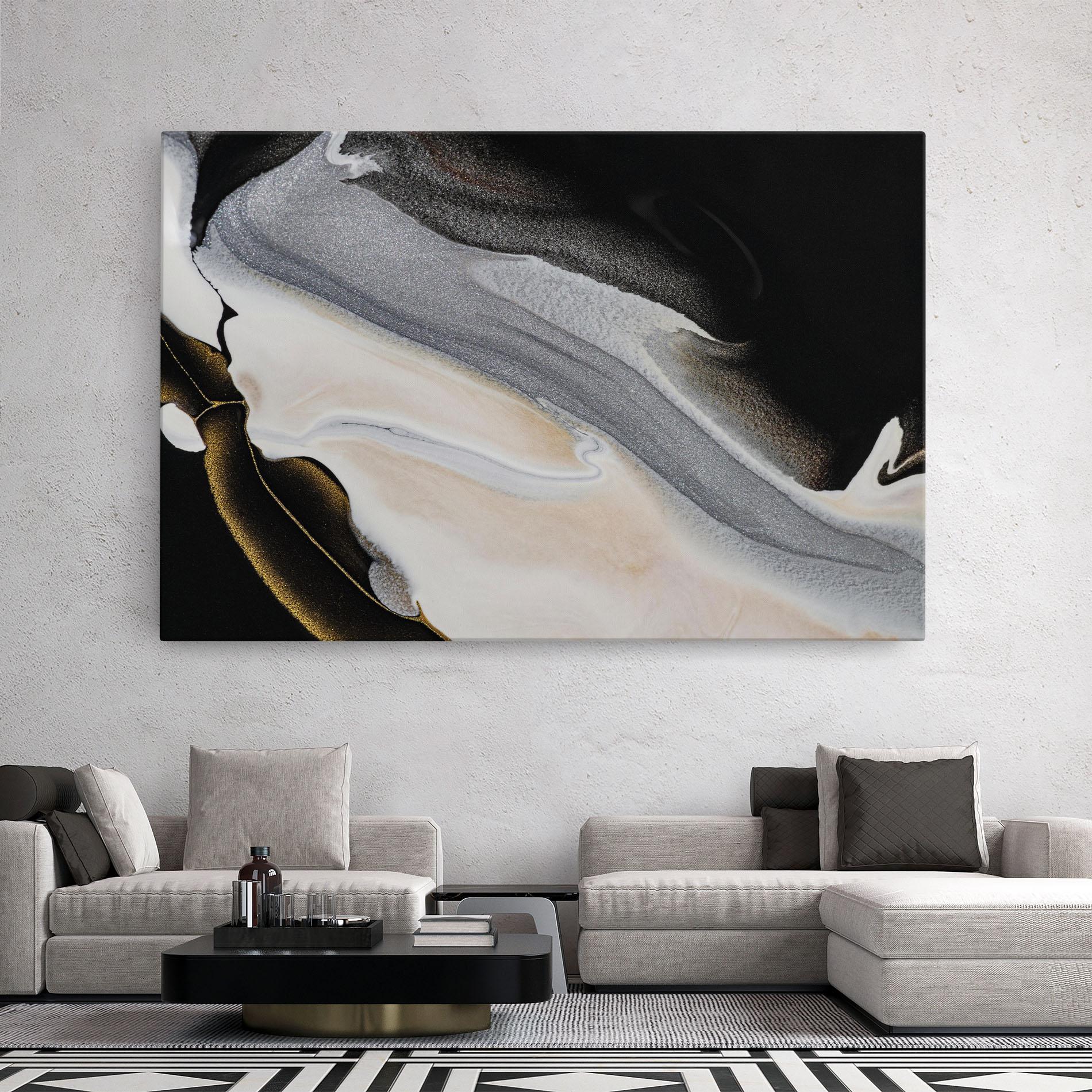 Tablou Canvas Black Light Grey mockup 2