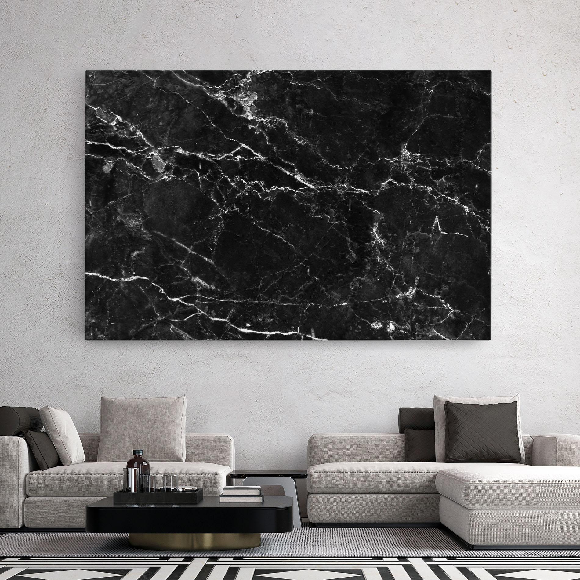 Tablou Canvas Black White Marble mockup 2