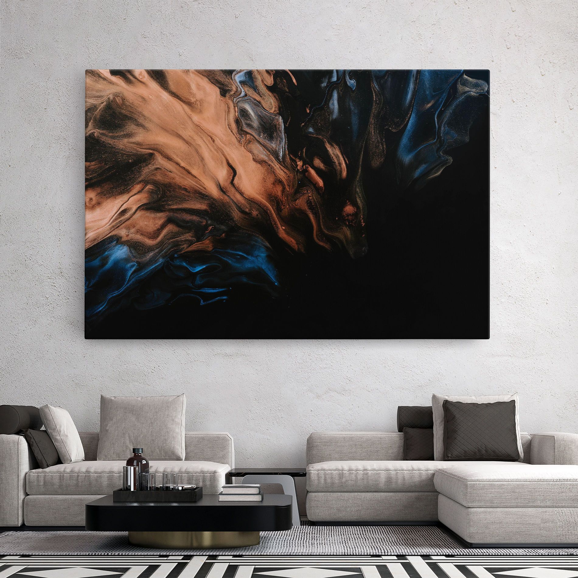 Dark Flame Abstract mockup 2