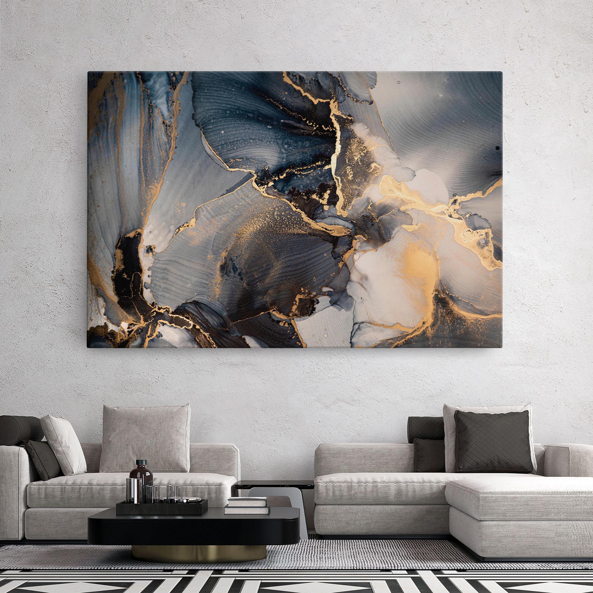 Tablou Canvas Golden Abstract Marble mockup 2