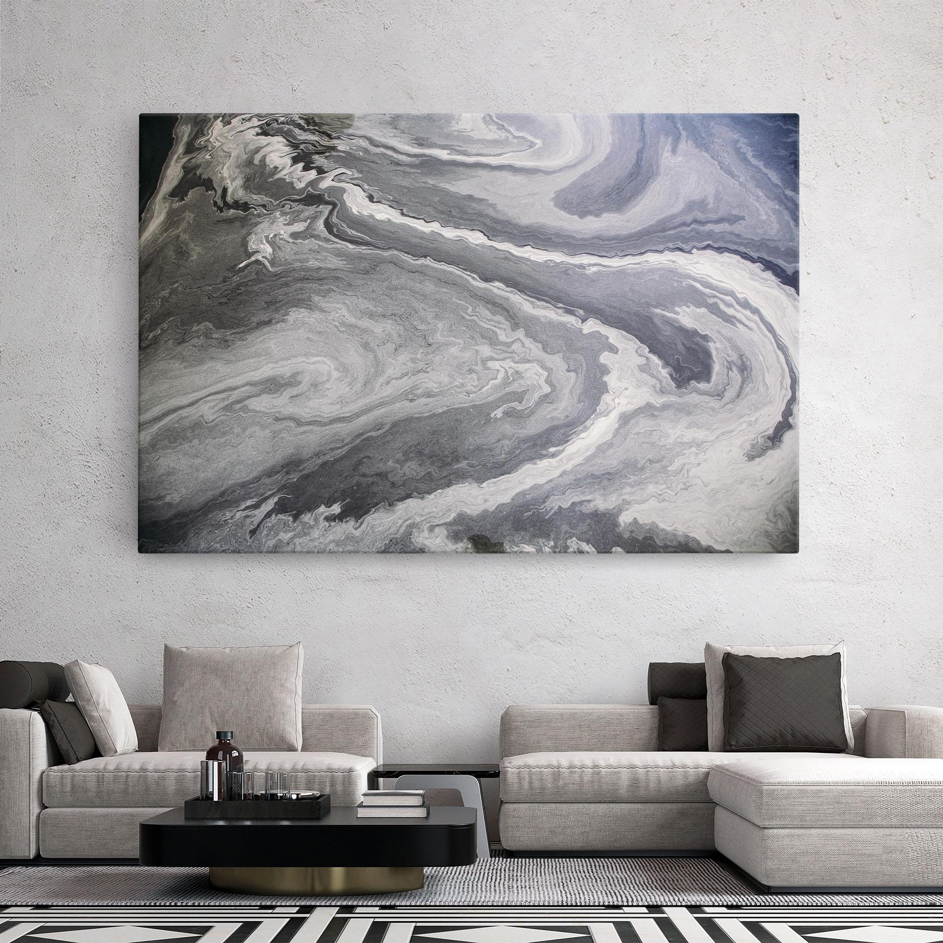 Tablou Canvas Grey Liquid Marble mockup 2