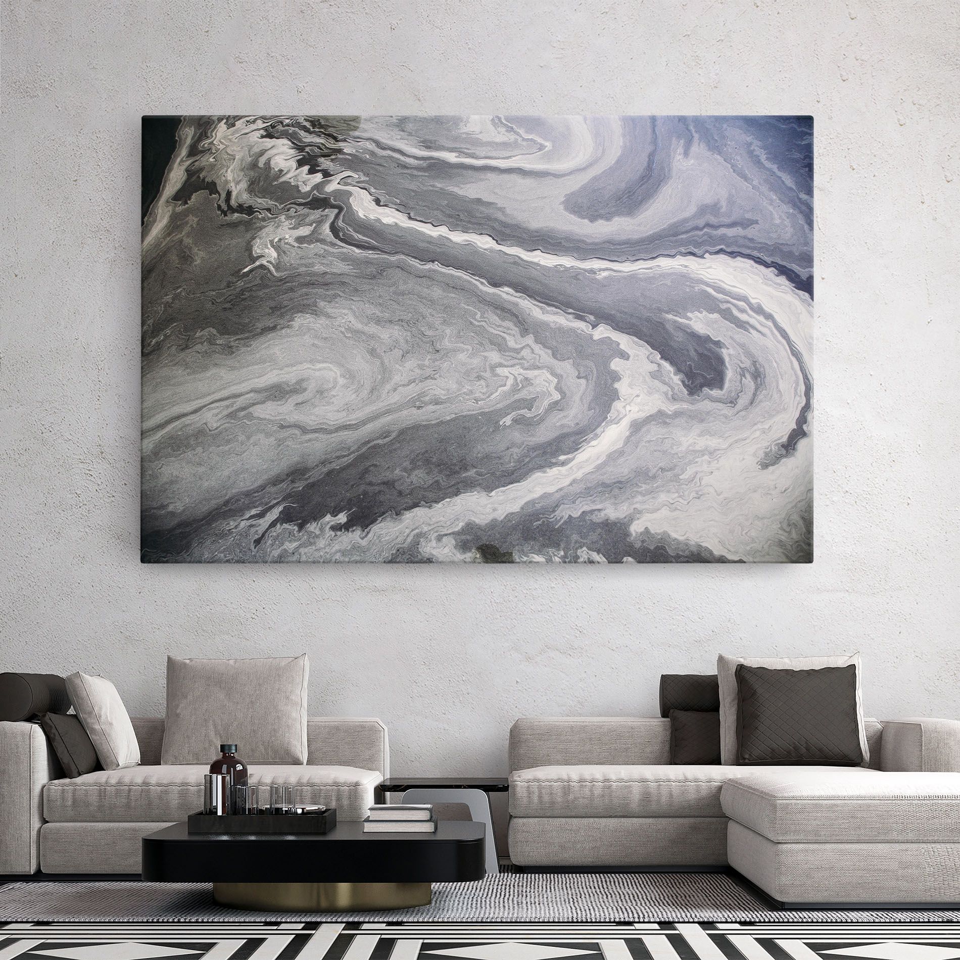 Grey Liquid Marble mockup 2
