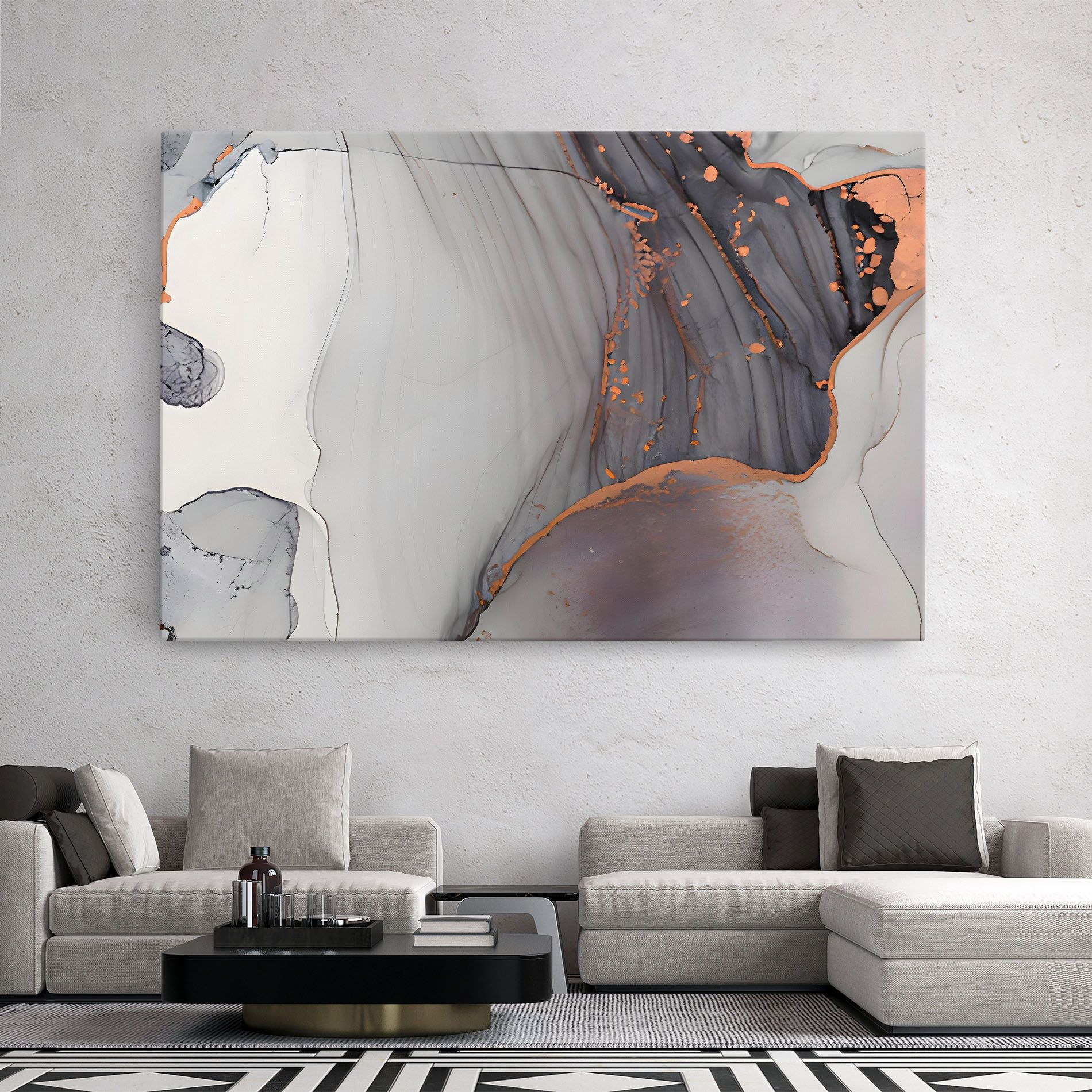 Grey Pink Liquid Marble mockup 2