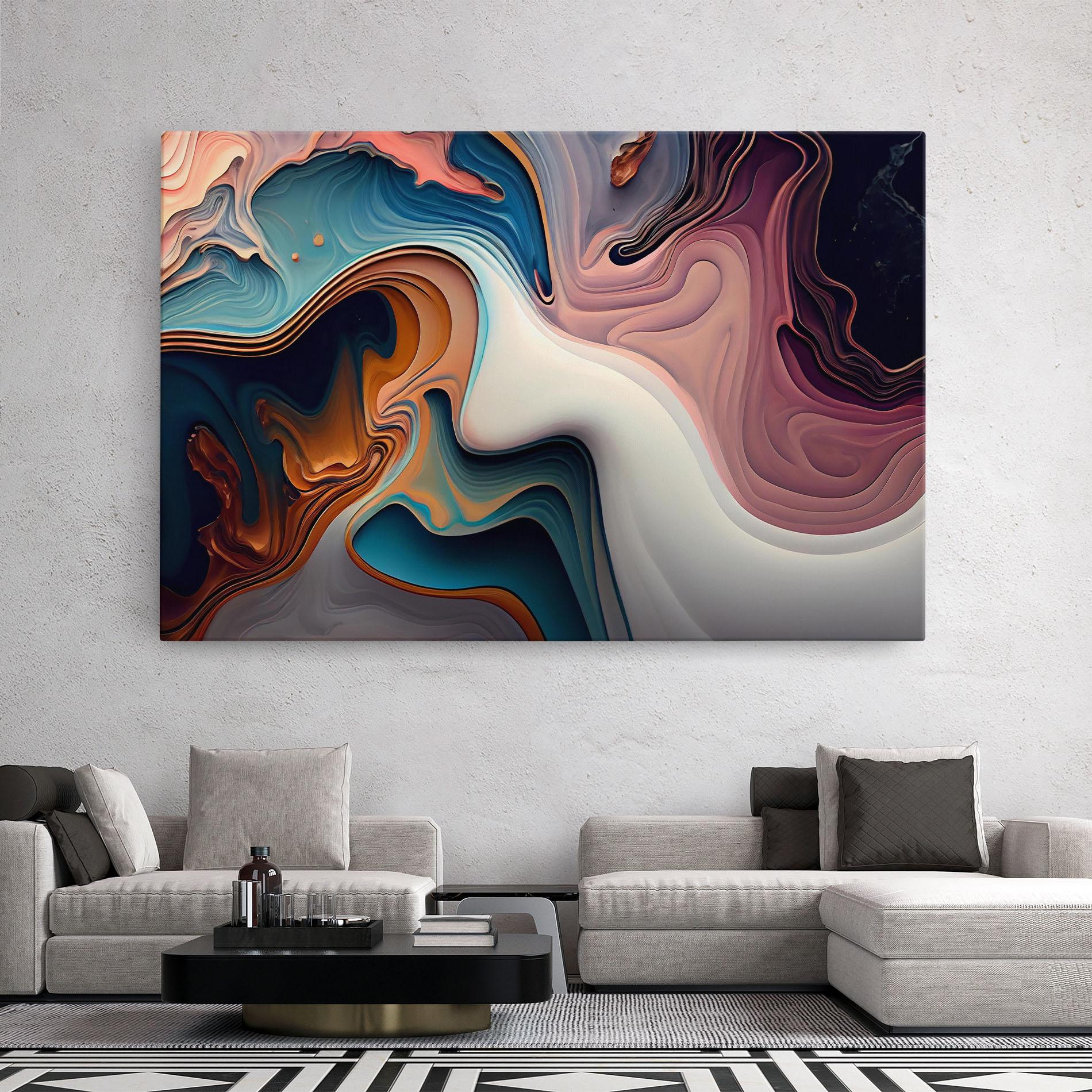 Tablou Canvas Mixed Colors Marble mockup 2