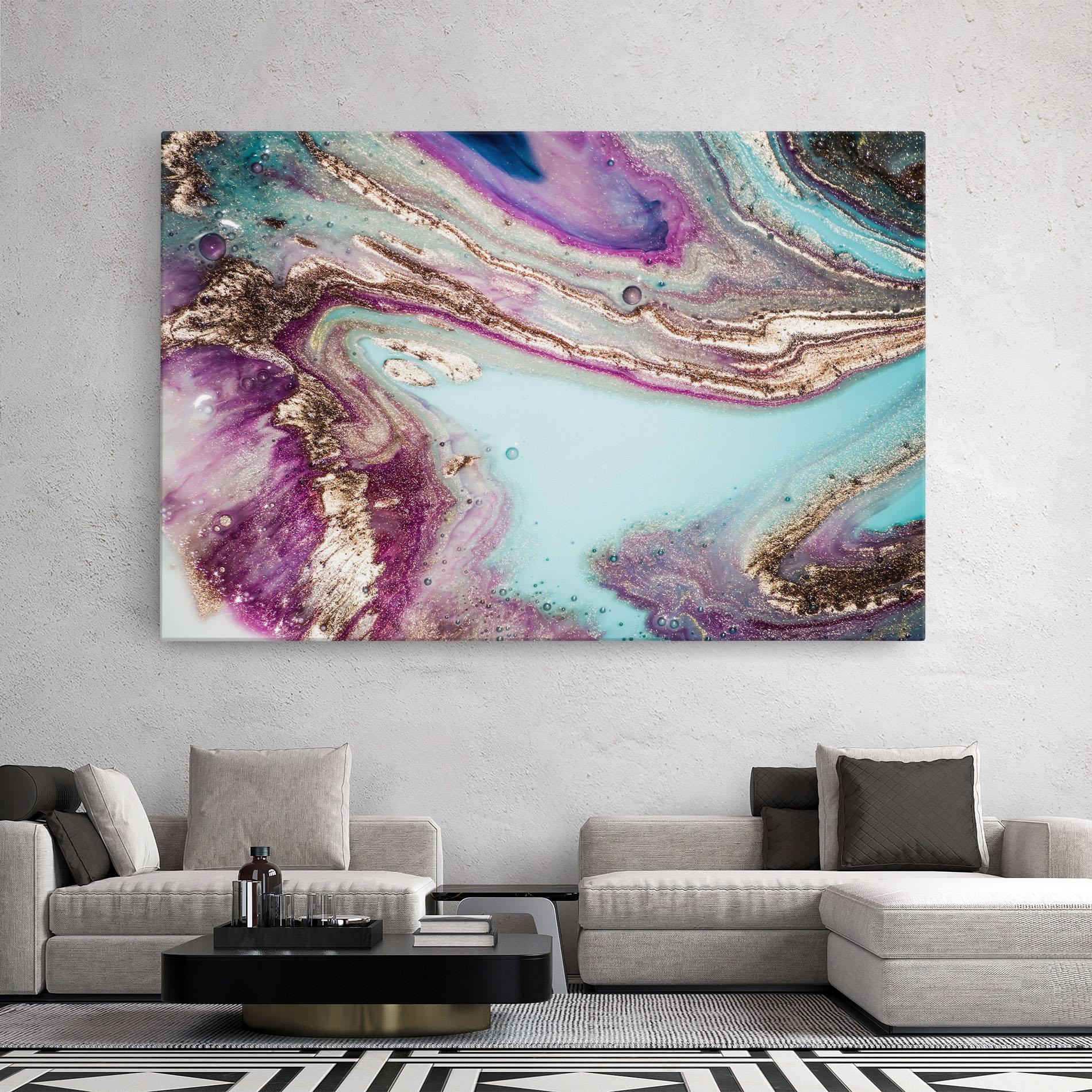 Tablou Canvas Pink Marble Shades mockup 2