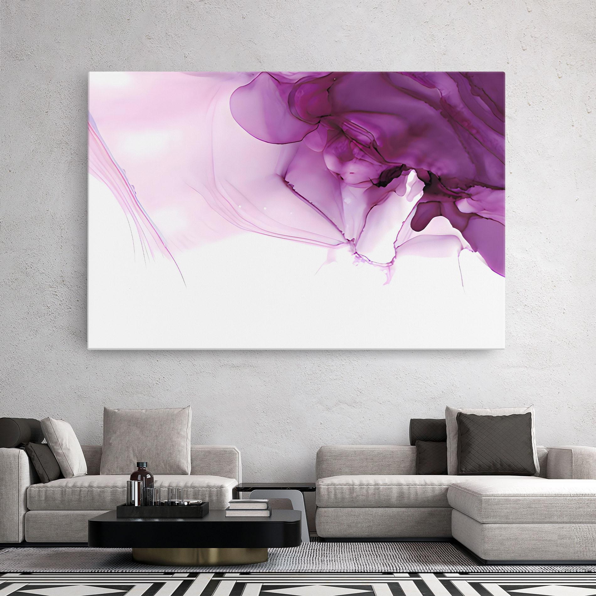 Tablou Canvas Purple Ink Marble mockup 2