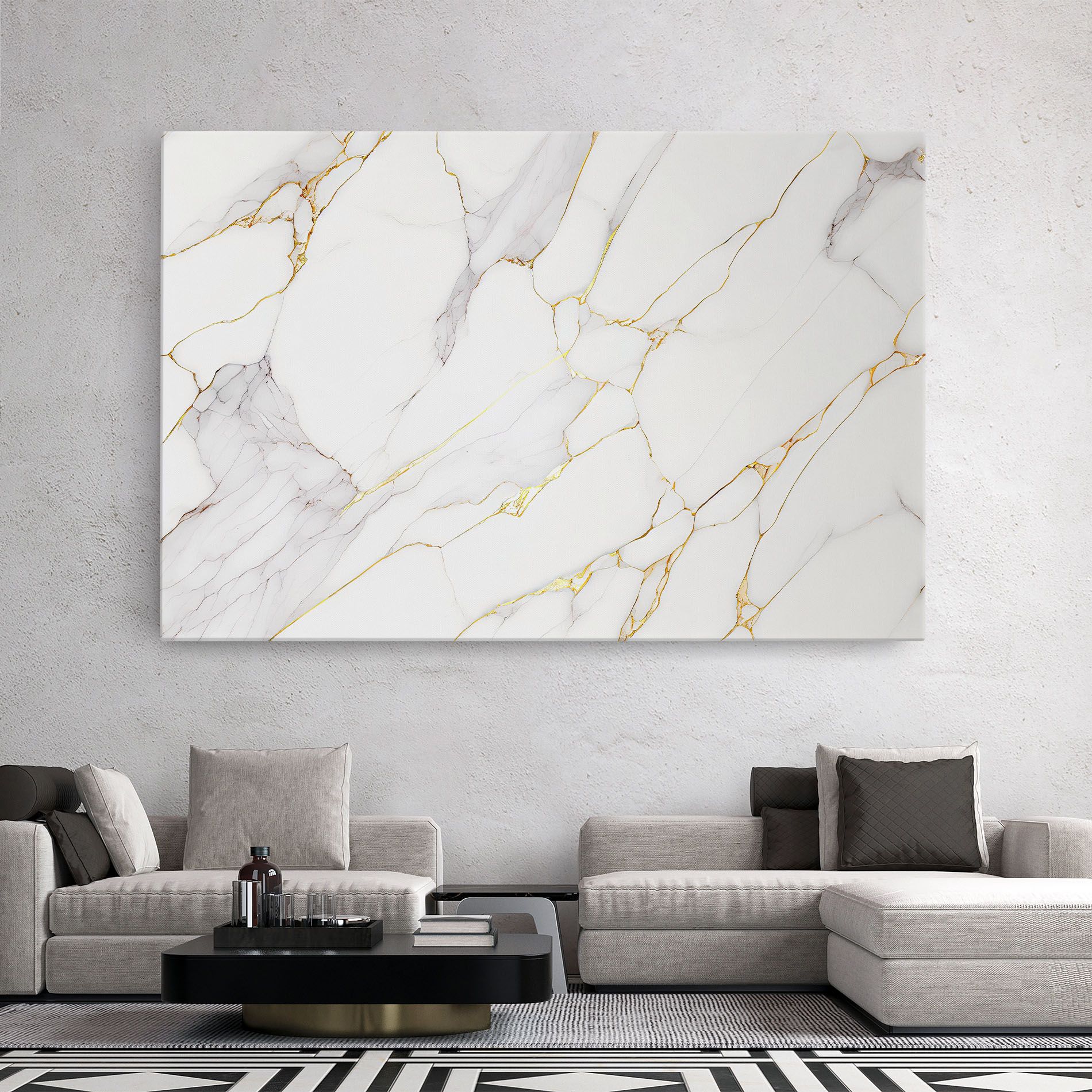 White Grey Golden Lines mockup 2