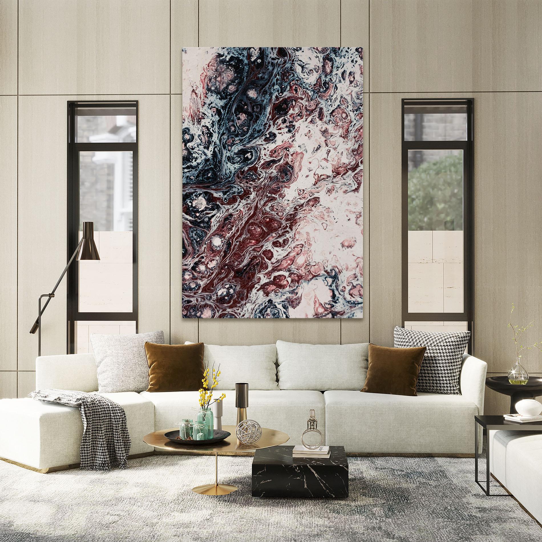 Tablou Canvas Abstract Dark Red mockup 2