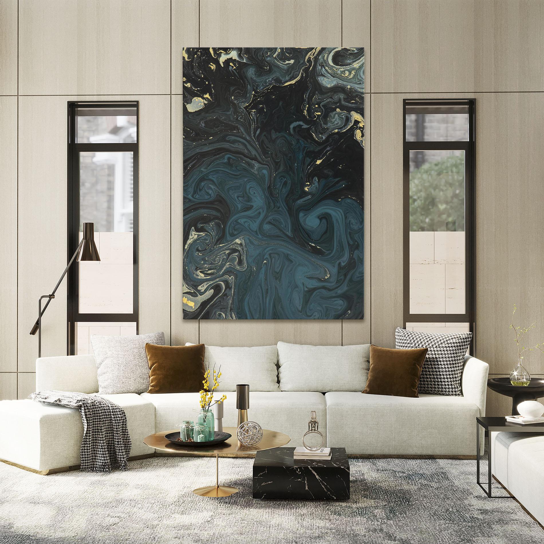 Tablou Canvas Dark Blue Marble mockup 2