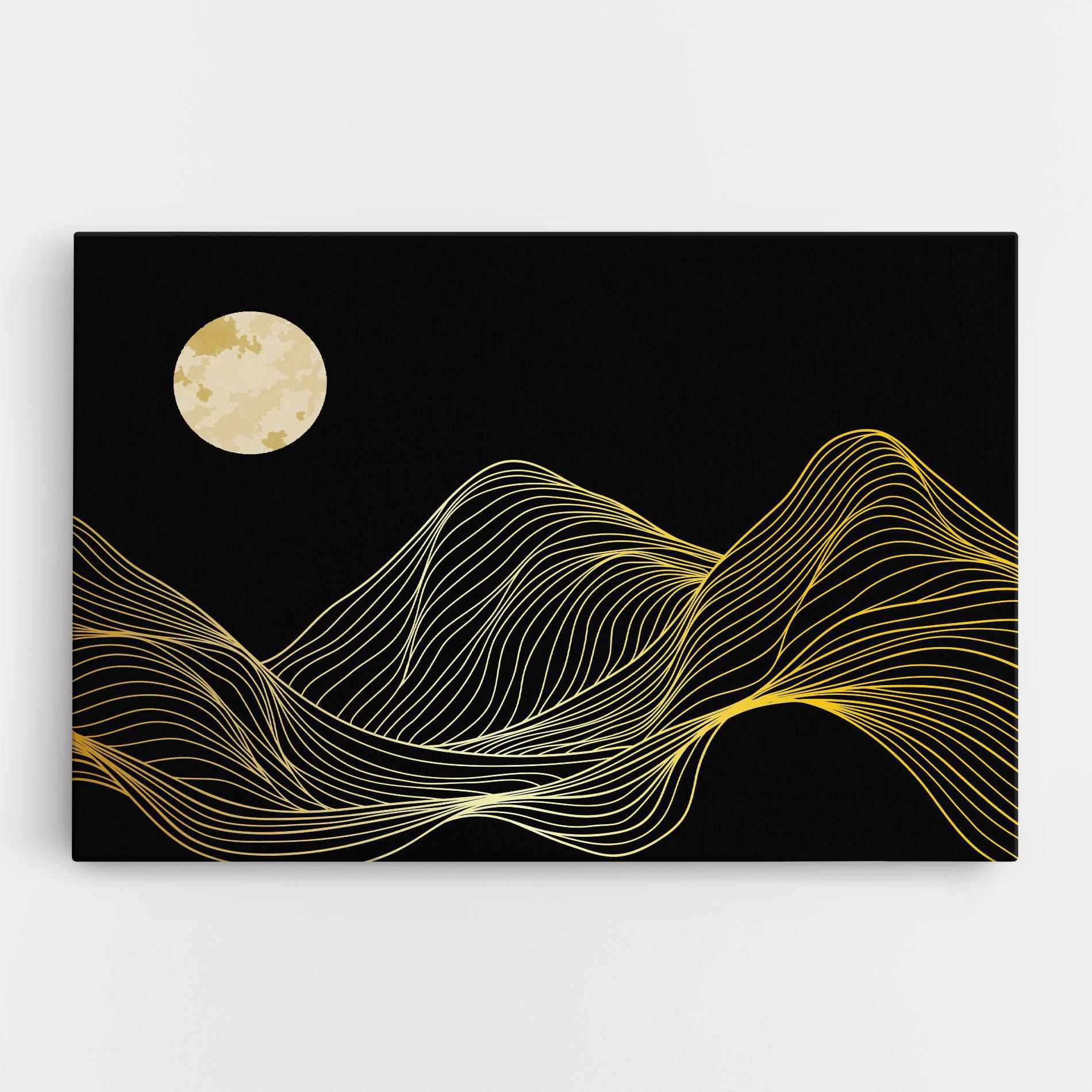Tablou Canvas Gold Moon mockup 0