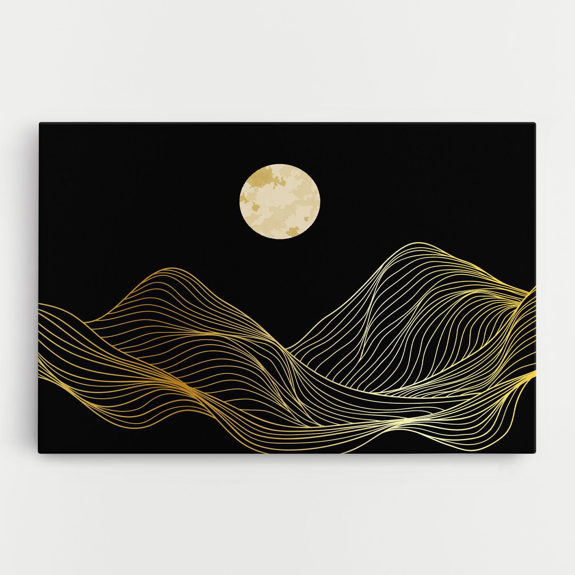 Tablou Canvas Golden Moon mockup 0