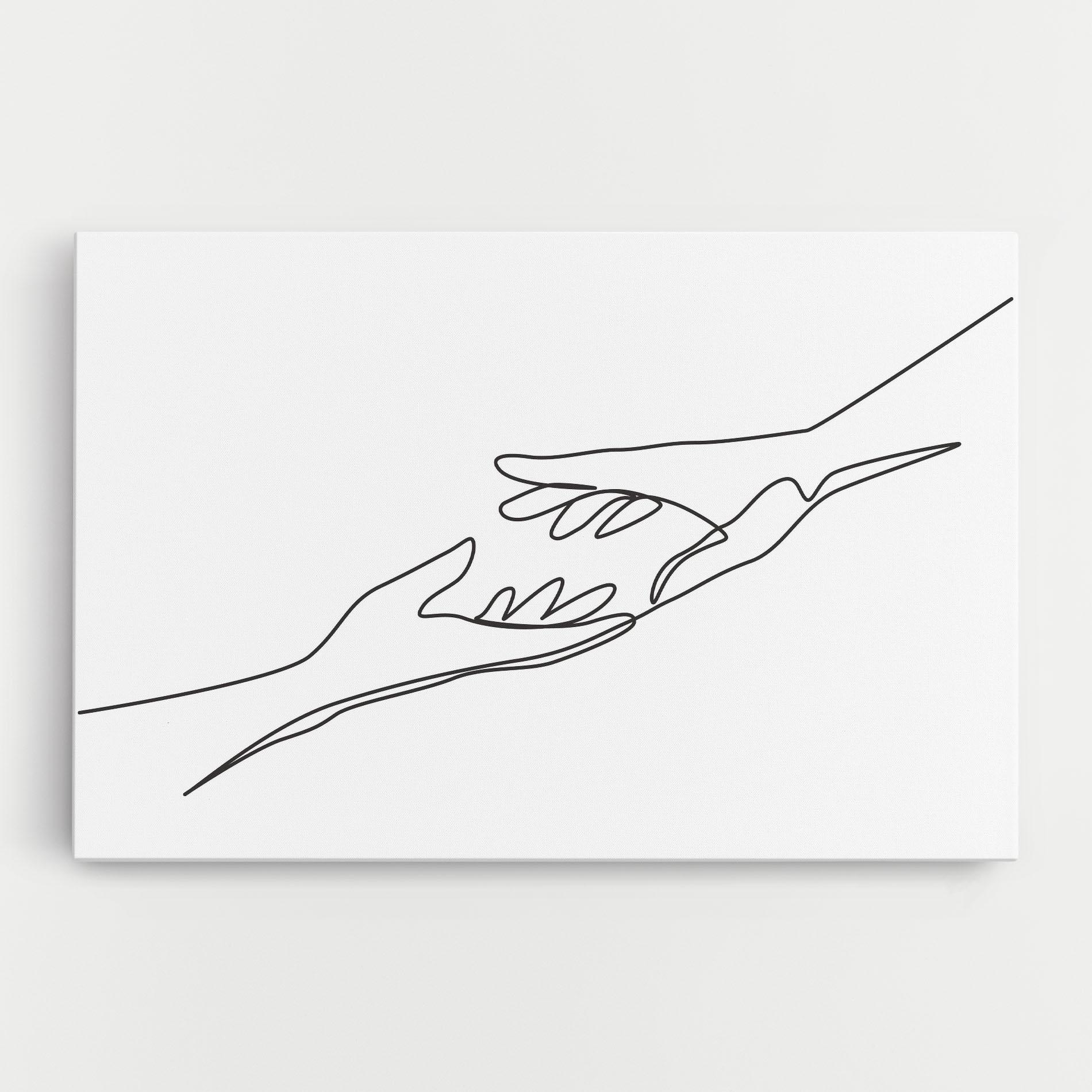 Tablou Canvas Hands Reaching mockup 0