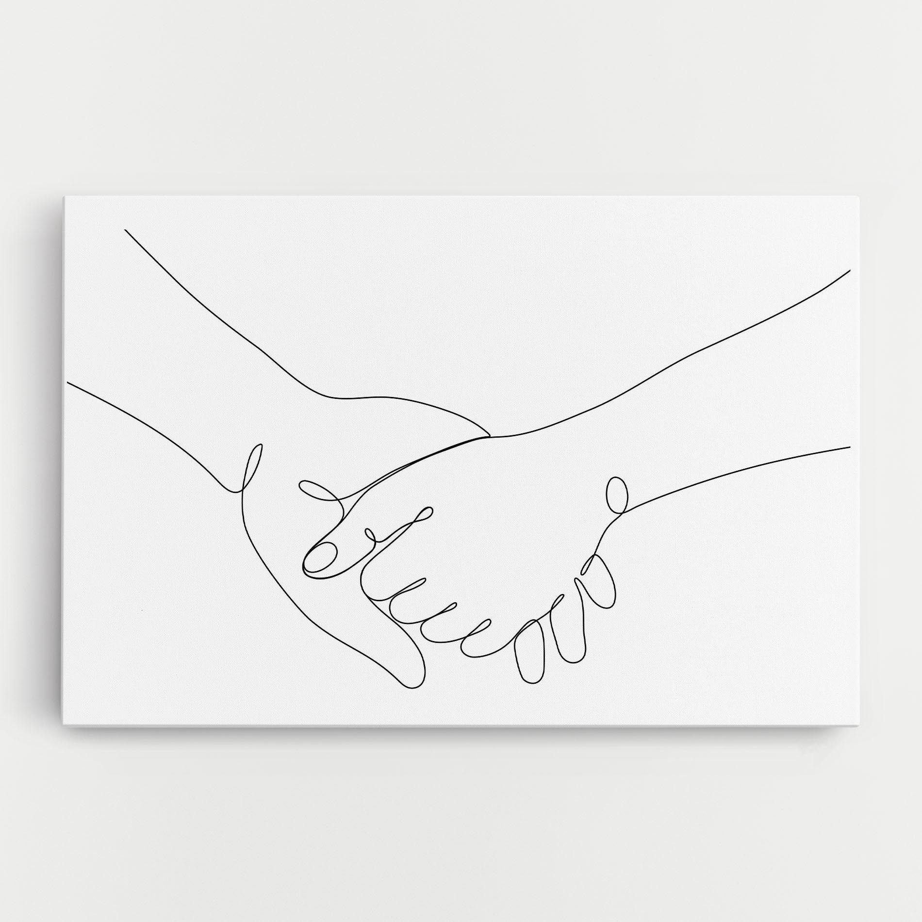 Tablou Canvas Minimalistic Hands mockup 0