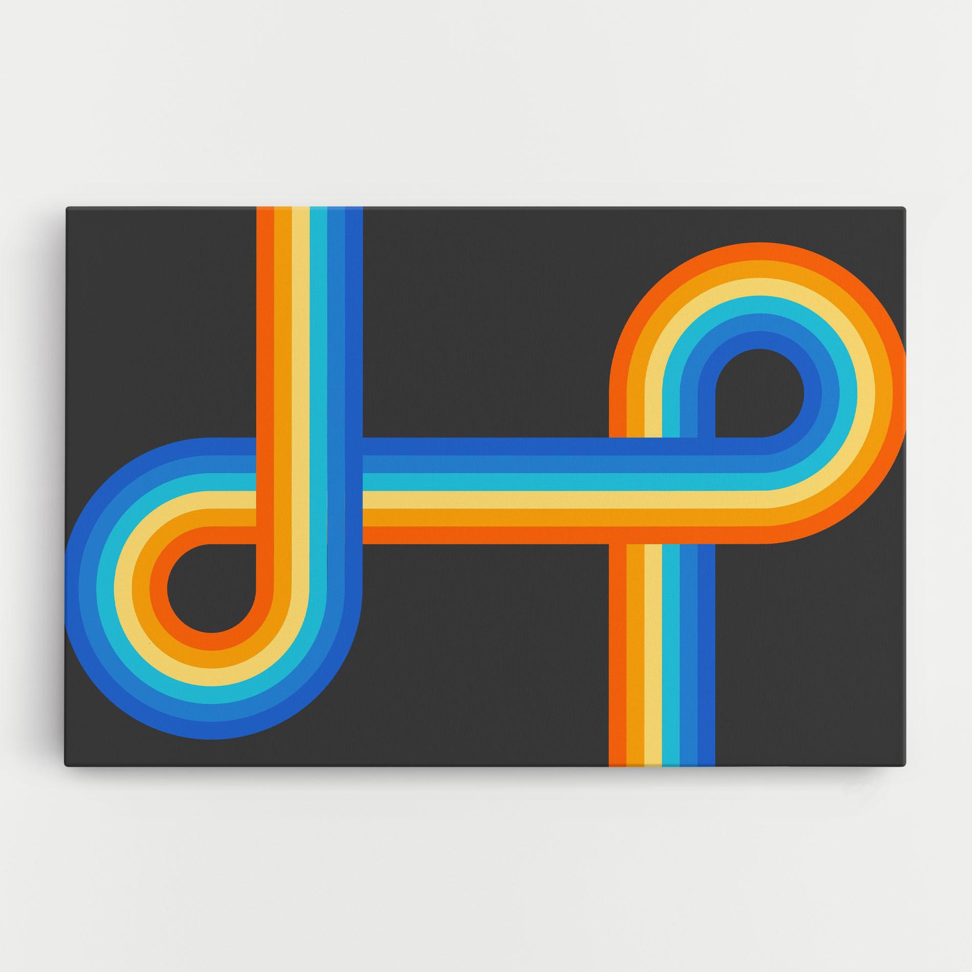 Tablou Canvas Vintage Ranbow mockup 0