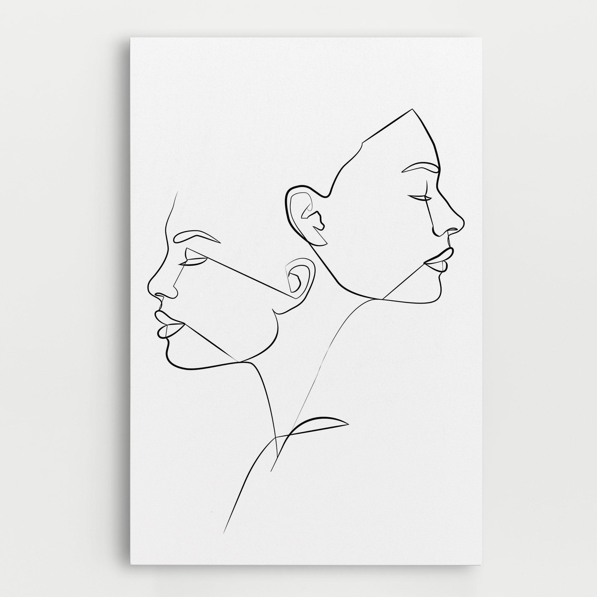 Tablou Canvas Female Black Line mockup 0