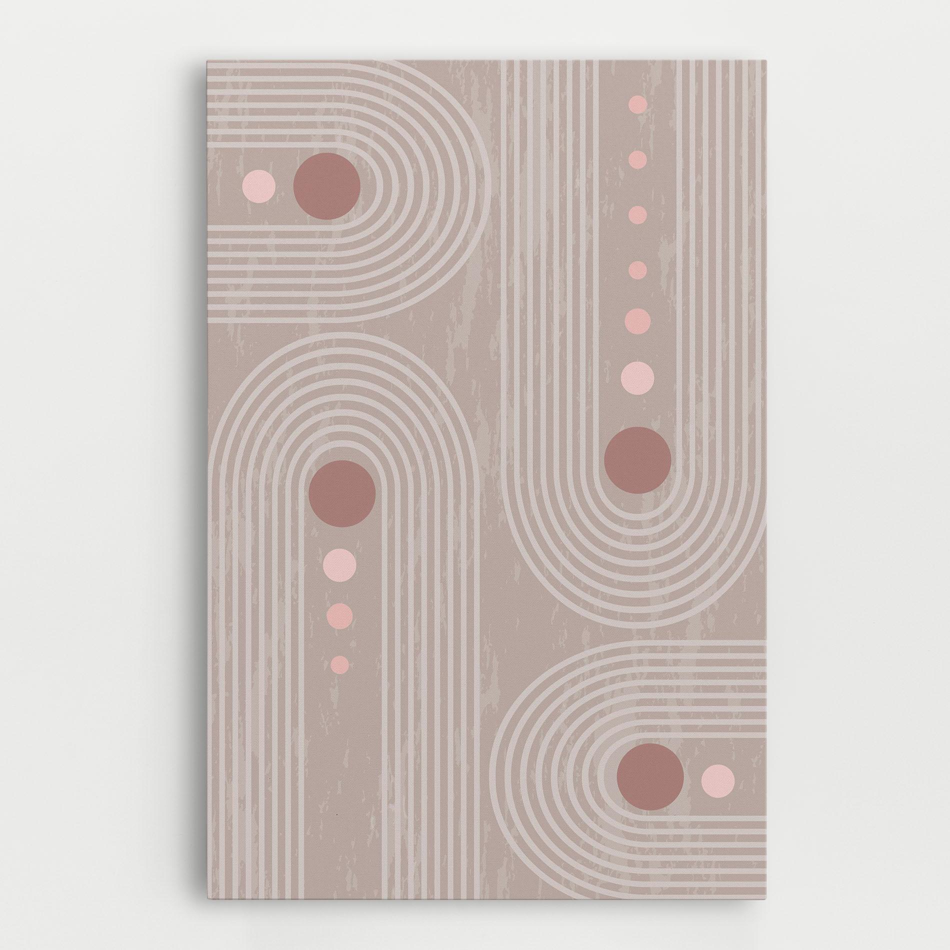 Tablou Canvas Pink Circle On Cream mockup 0