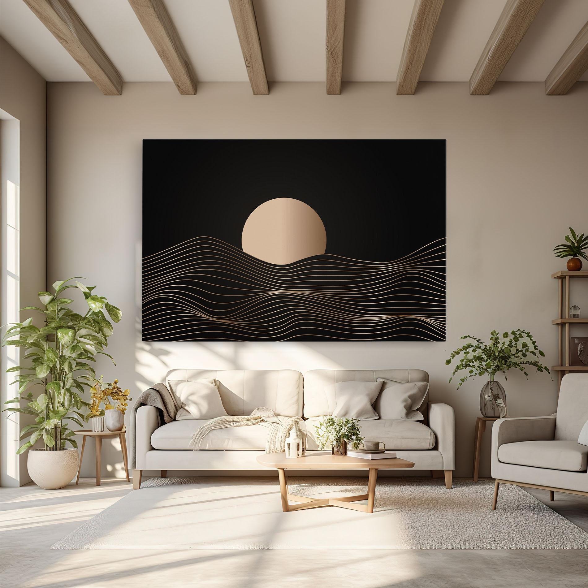 Tablou Canvas Cream Moon mockup 6