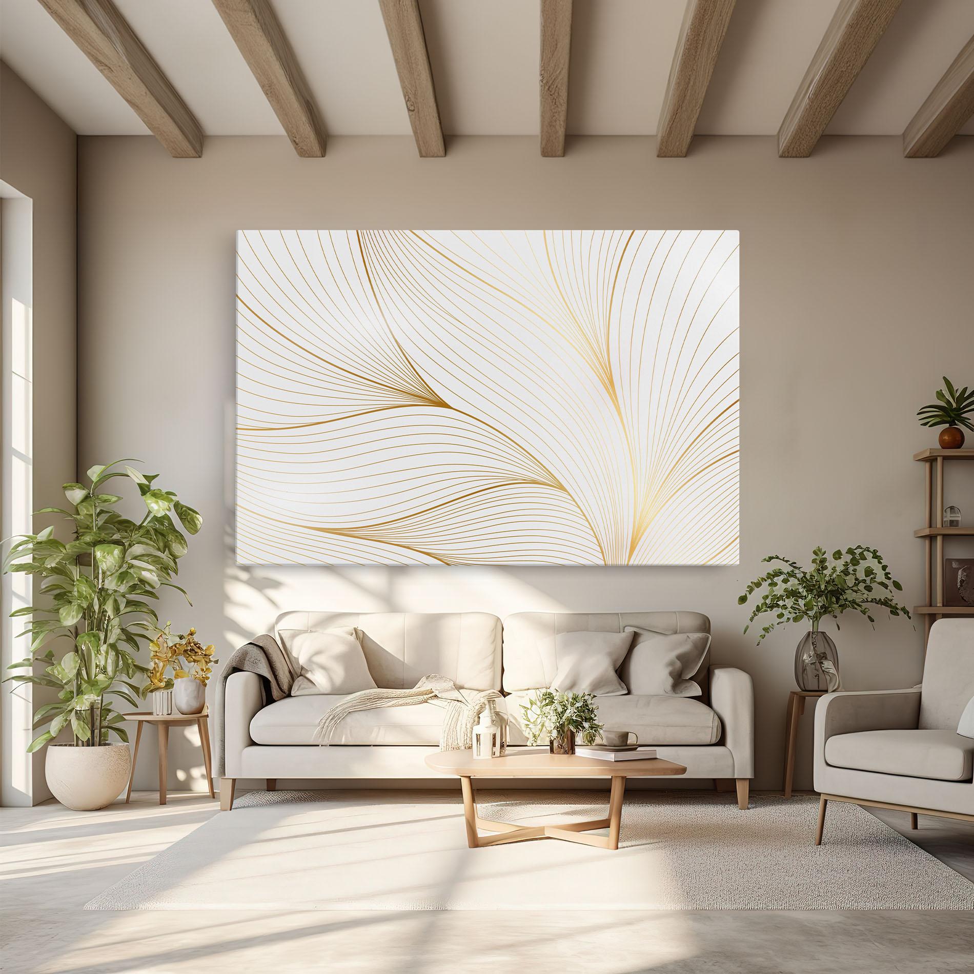 Tablou Canvas Gold Wave mockup 6