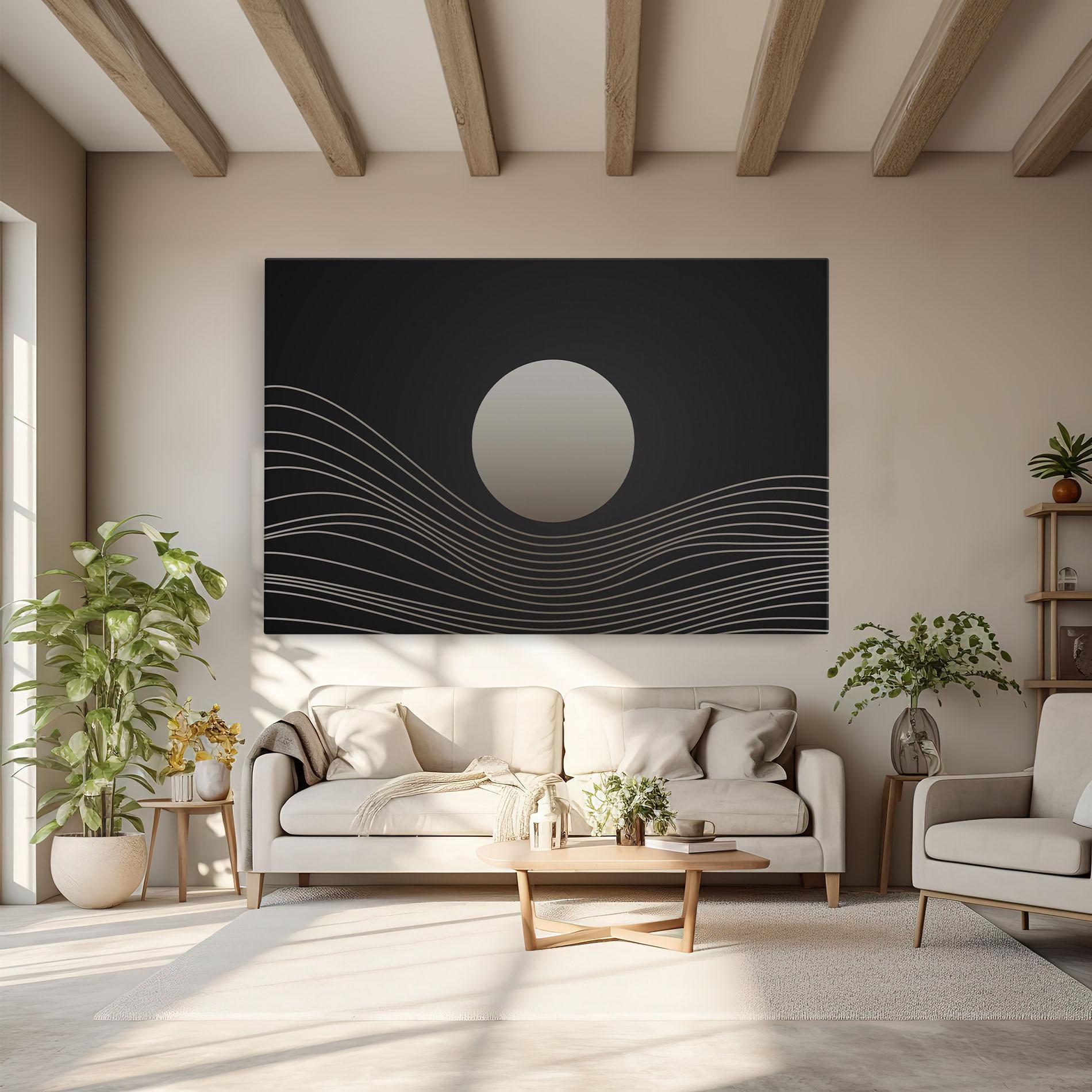 Tablou Canvas Grey Moon mockup 6