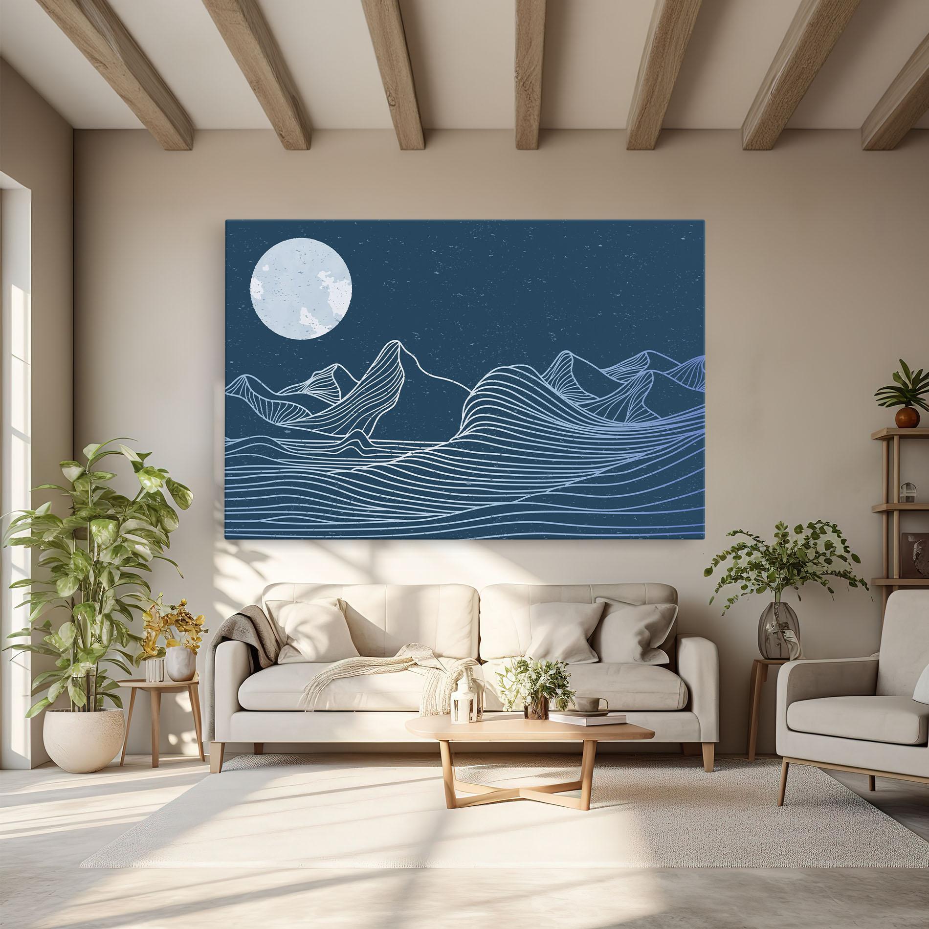 Tablou Canvas Ocean Blue Wave mockup 6